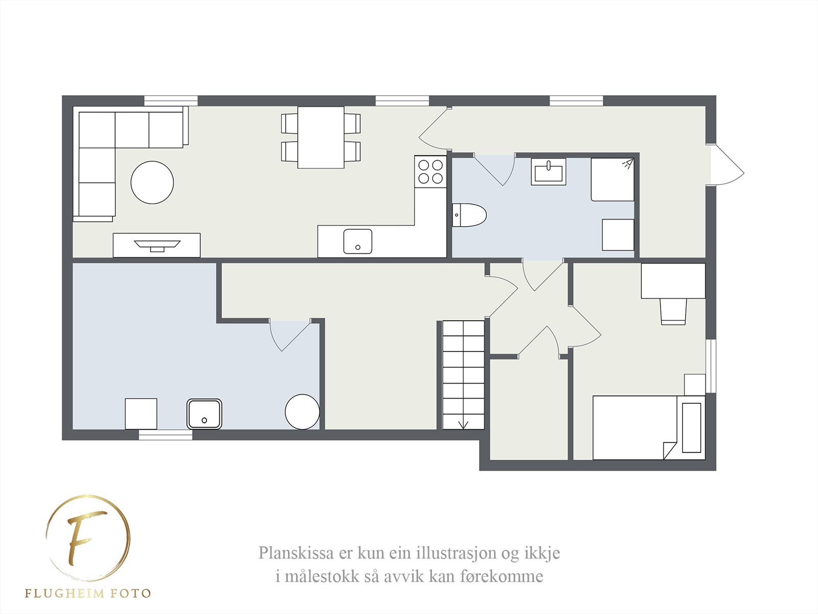 Planteikning - Underetasje Galleribilde