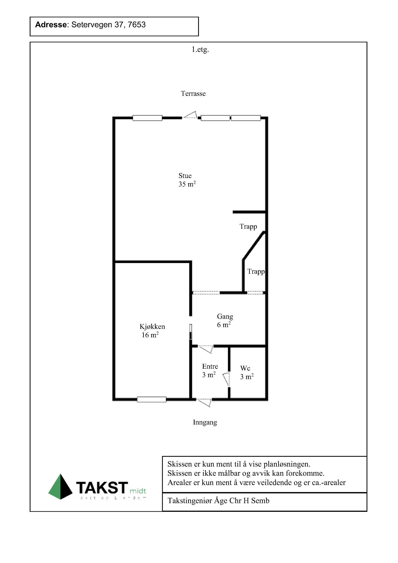 Planskisse 1.etg Galleribilde