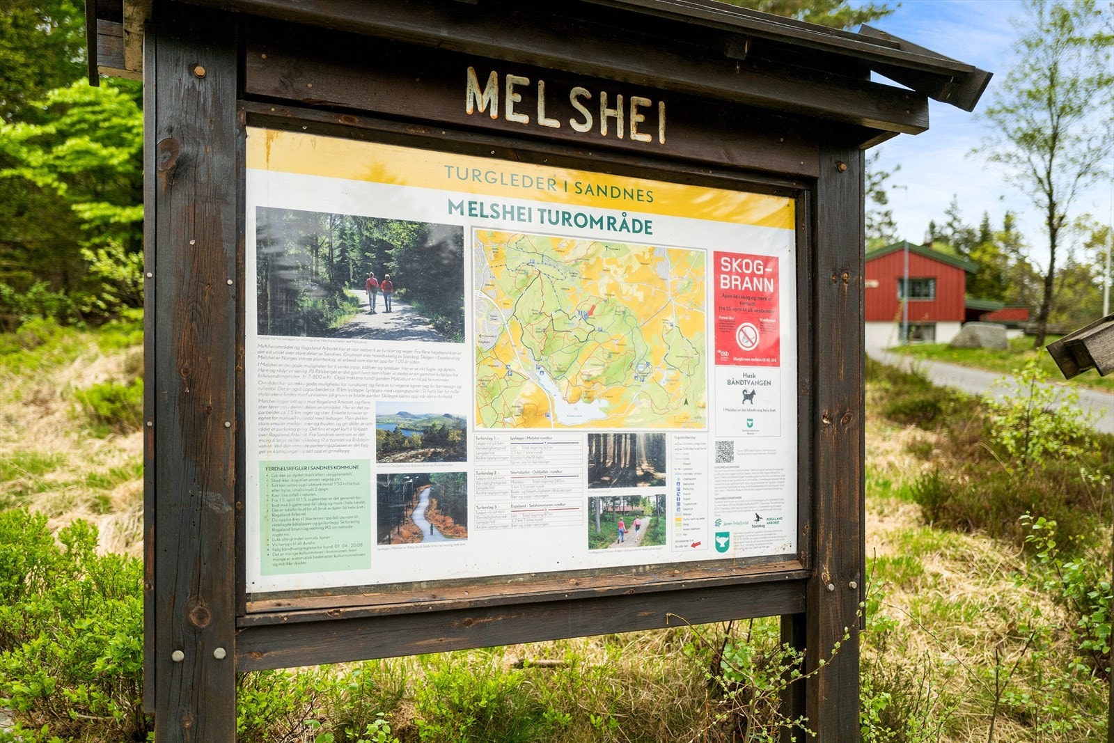 Melsheia er et naturskjønt turområde i Sandnes med varierte turstier for hele familien. Området har også en spennende klatrepark. Galleribilde