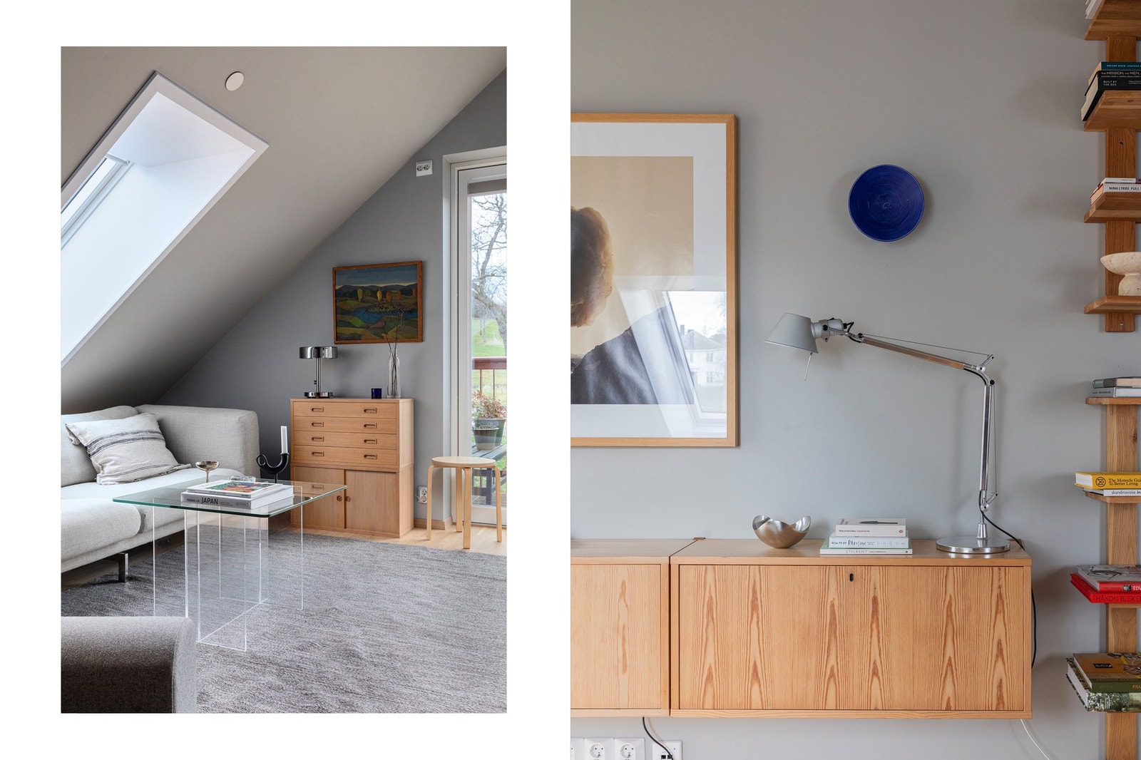 Godt med naturlig lys i boligen - både via flere takvinduer, men også verandadør og stort glassfelt ved siden av denne. Galleribilde