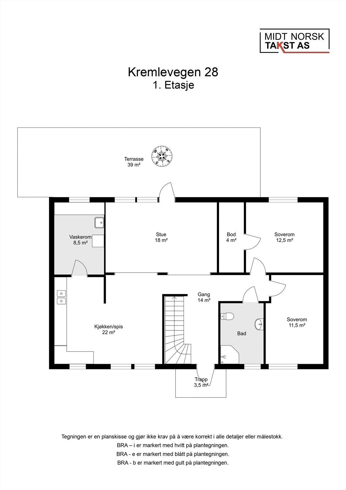 Planskisse 1. etasje Galleribilde