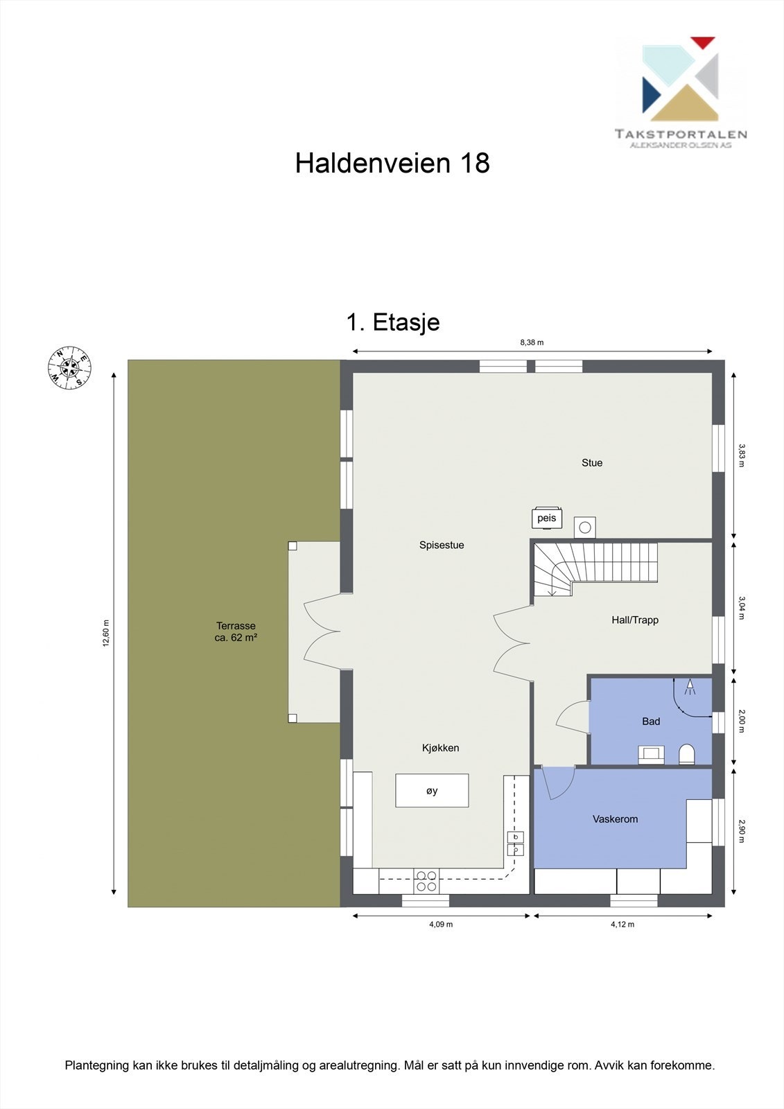 Plantegning hovedetasje. Galleribilde