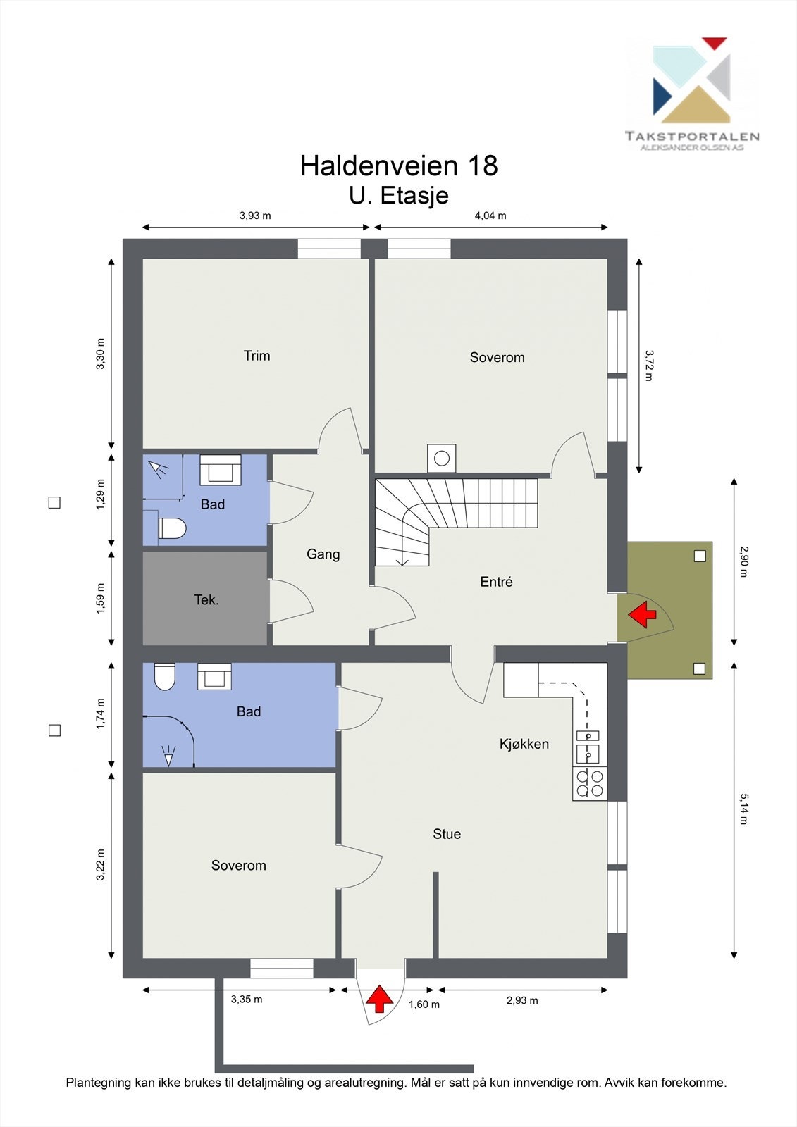 Plantegning underetasje og hybel. Galleribilde