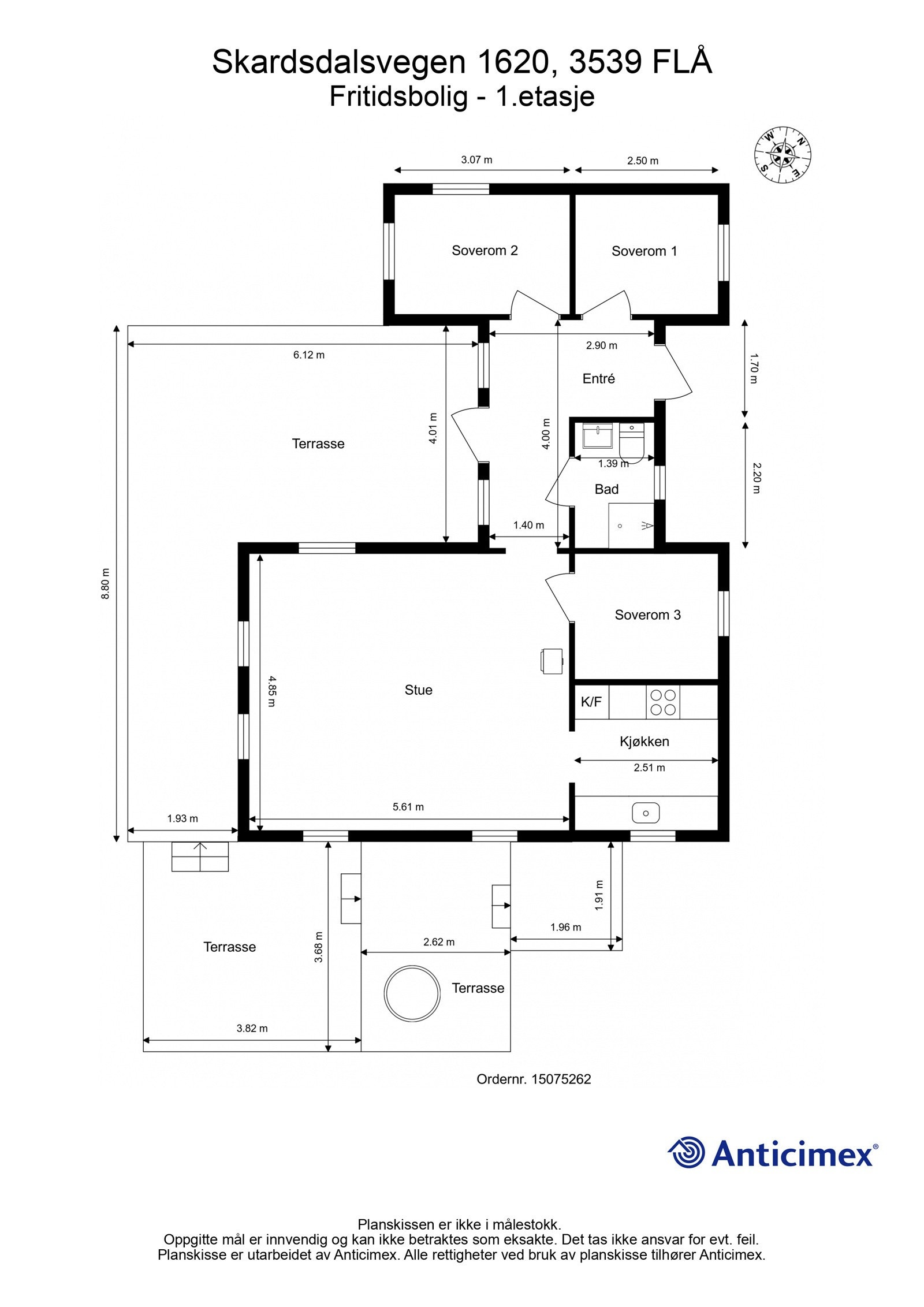 Plantegning hovedhytte Galleribilde