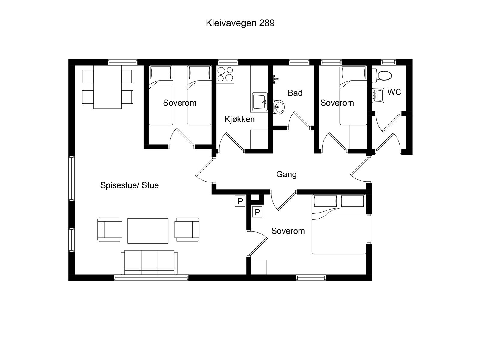 Plantegning Galleribilde