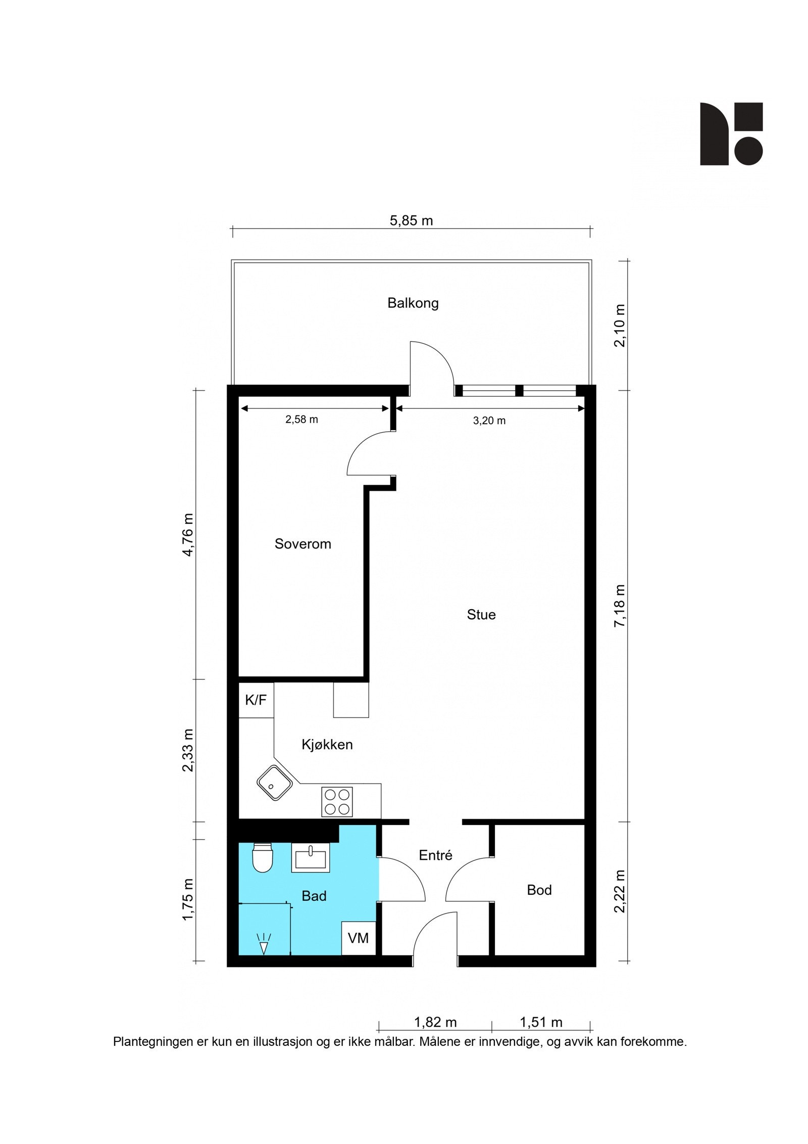 Plantegning 4. etasje. Galleribilde