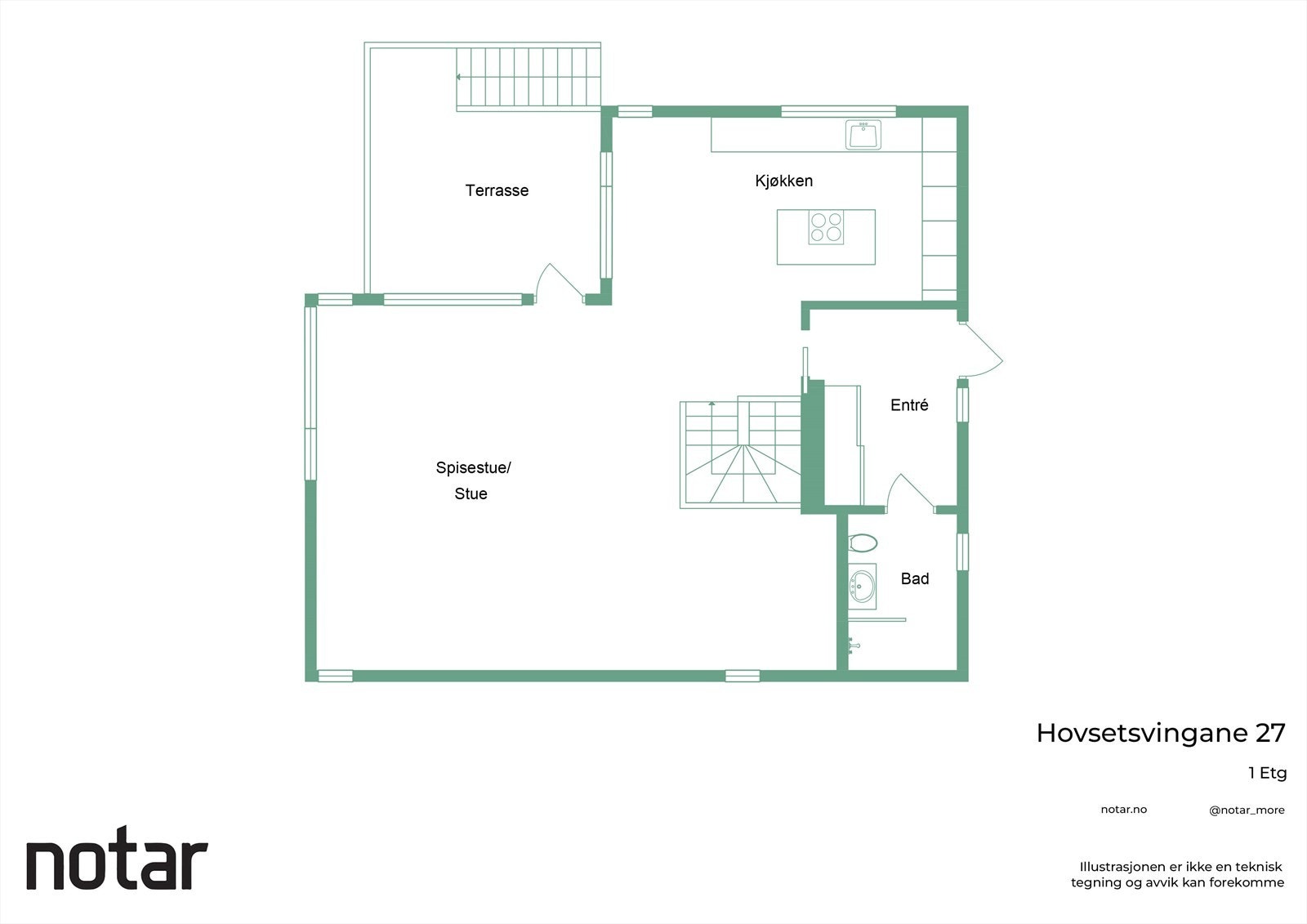 Planskisse hovedetasje Galleribilde