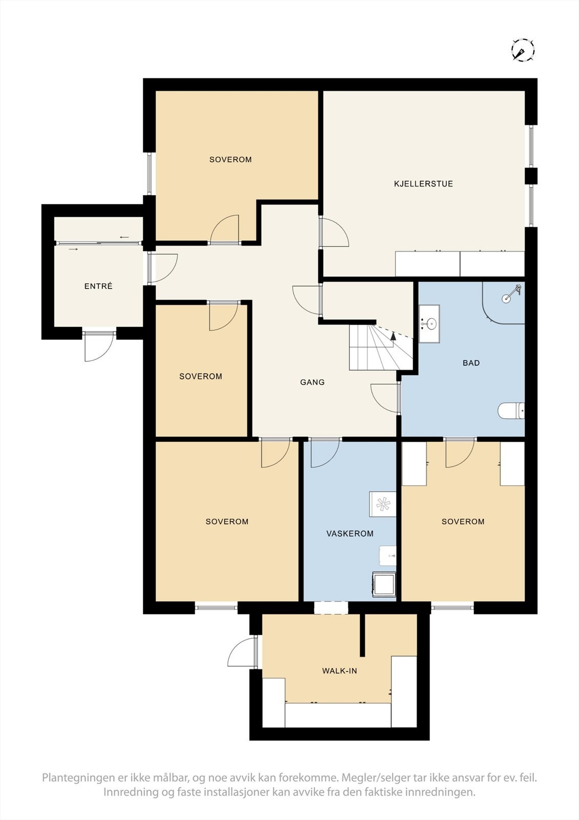 Planløsning underetasje. Galleribilde