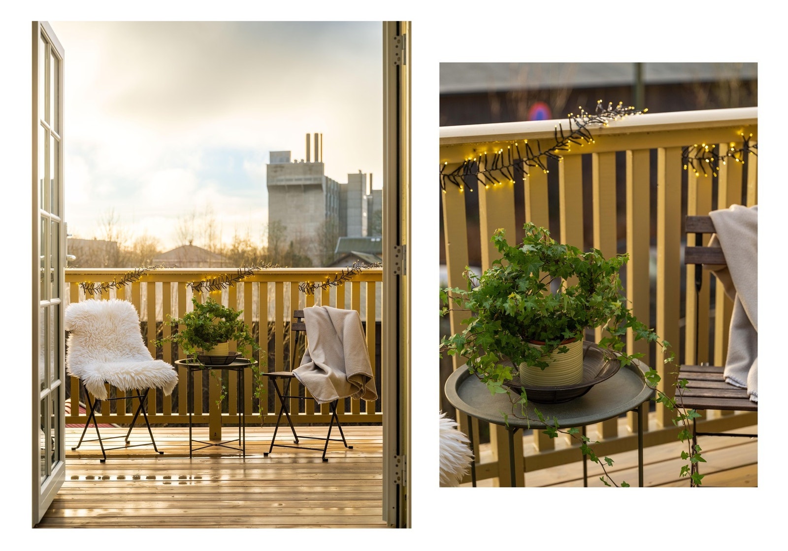 Nå skal vi ut på den ene av de to balkongene. Galleribilde