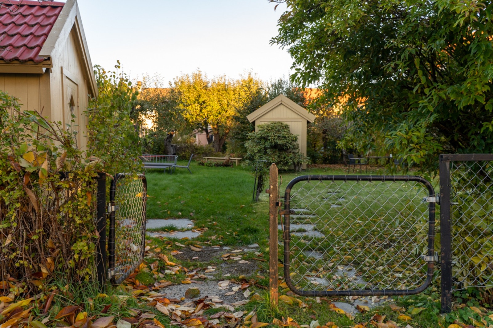 Nå er det jo ikke helt hagetid, men rett utenfor er altså dette. Galleribilde