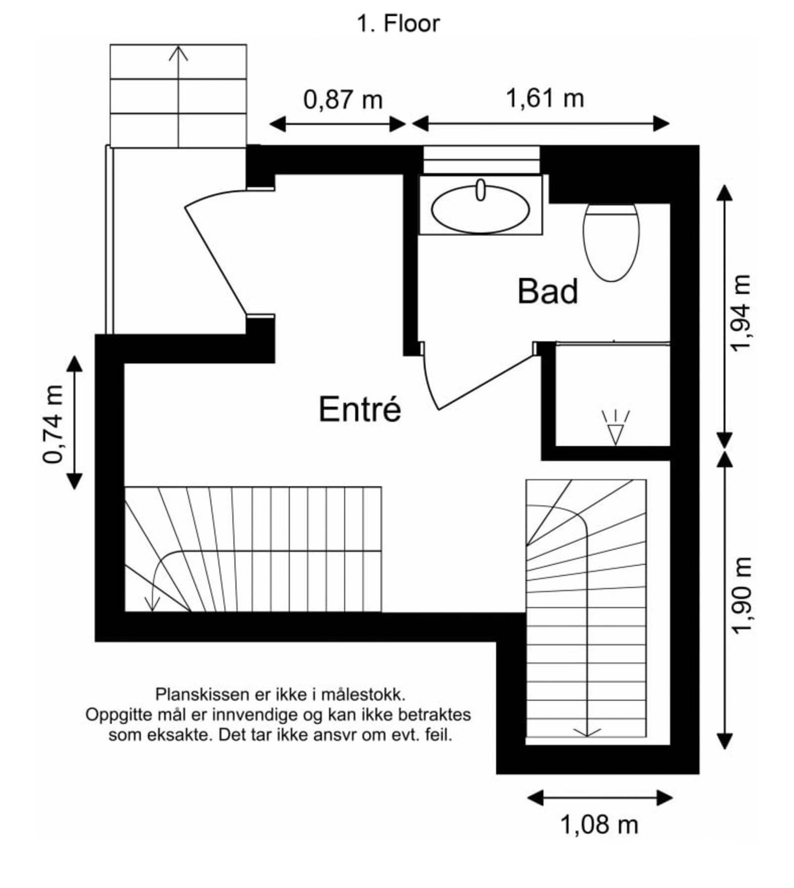 Her er inngangspartiet, som er i 1. etg. Galleribilde