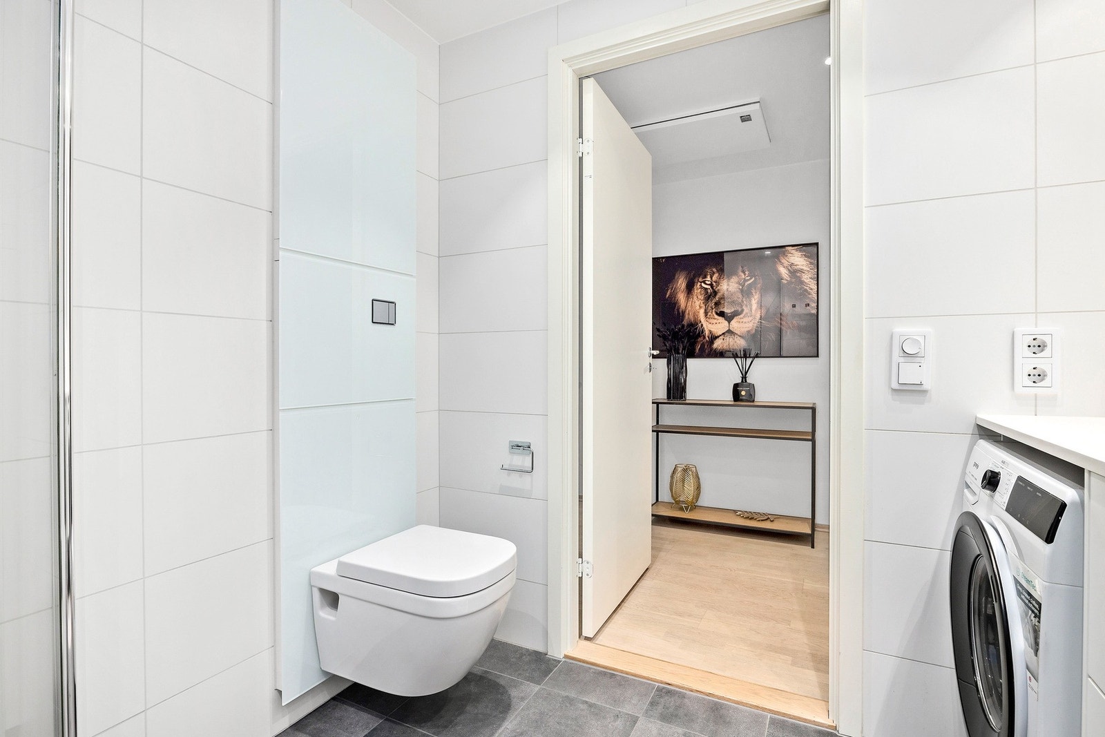 Vegghengt toalett. Galleribilde