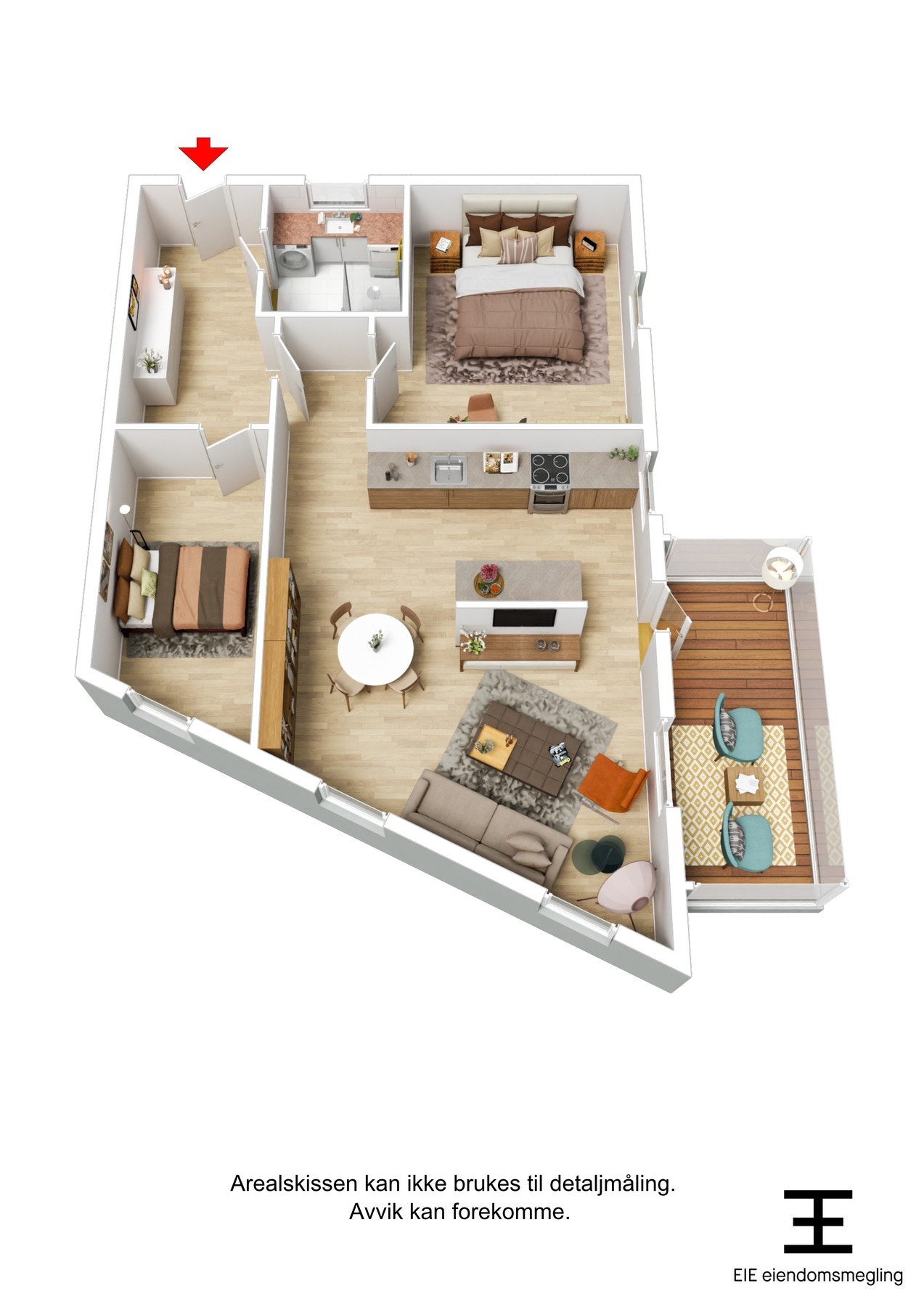 3D plantegning. Galleribilde