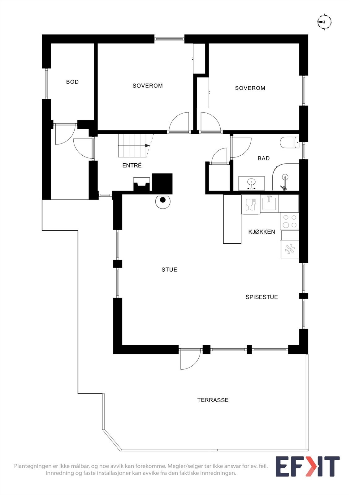 Plantegning 1. etasje Galleribilde