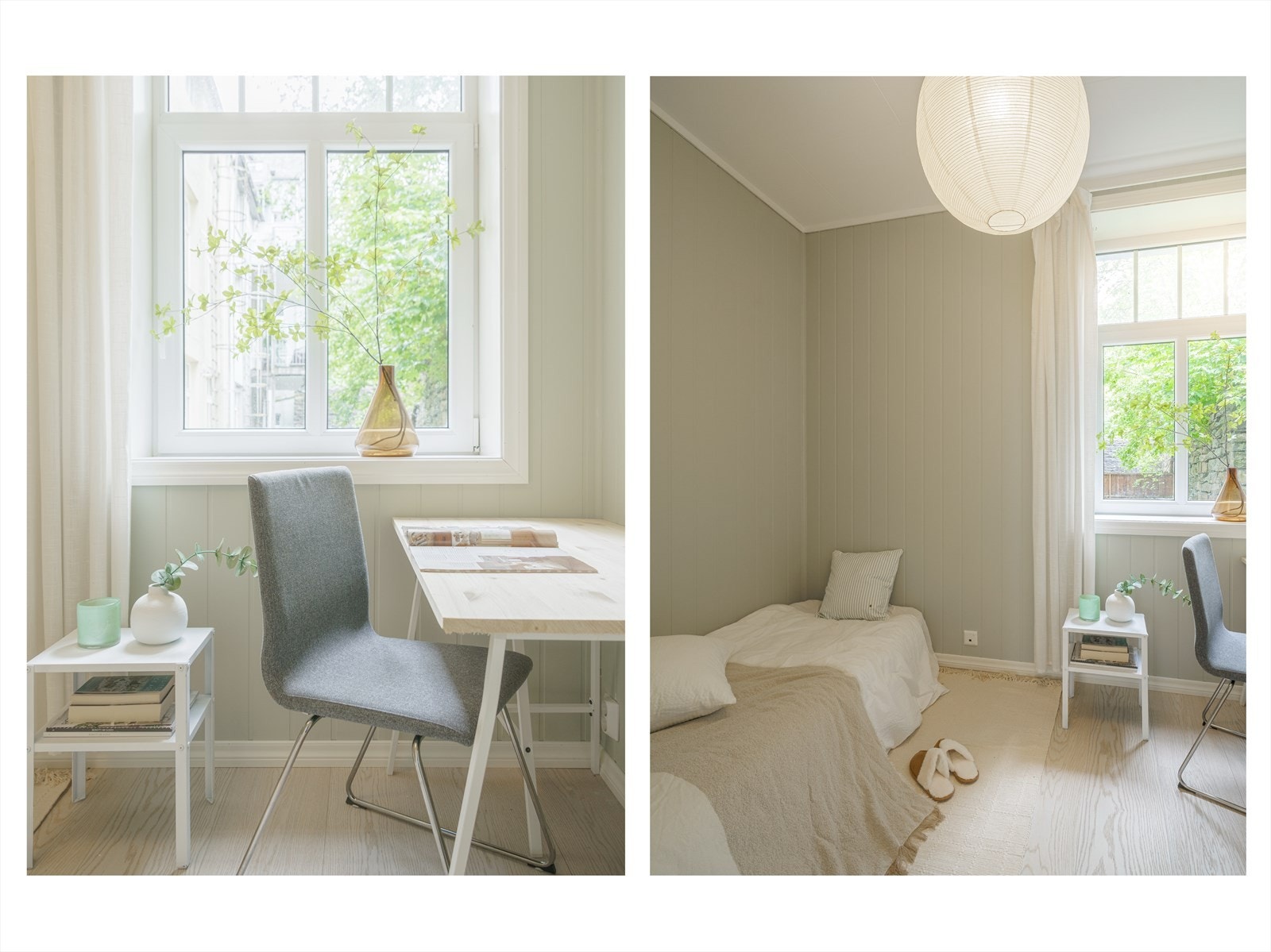 Her er plass til både seng, garderobe og kontorløsning Galleribilde