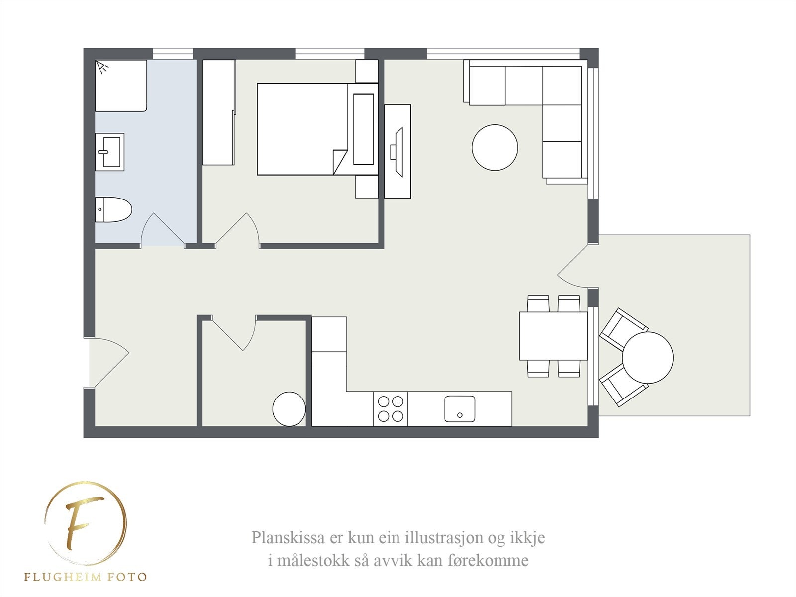 Planteikning Galleribilde