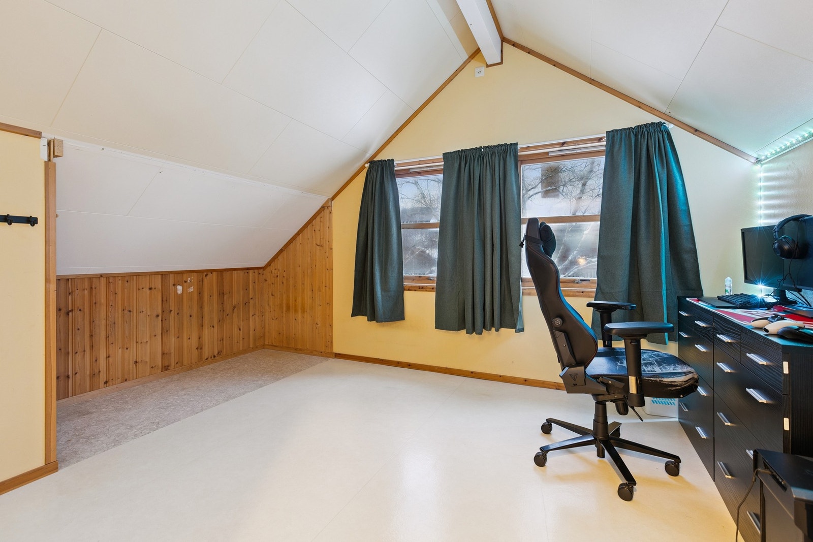 Det er god plass til dobbeltseng om behovet er der. Galleribilde