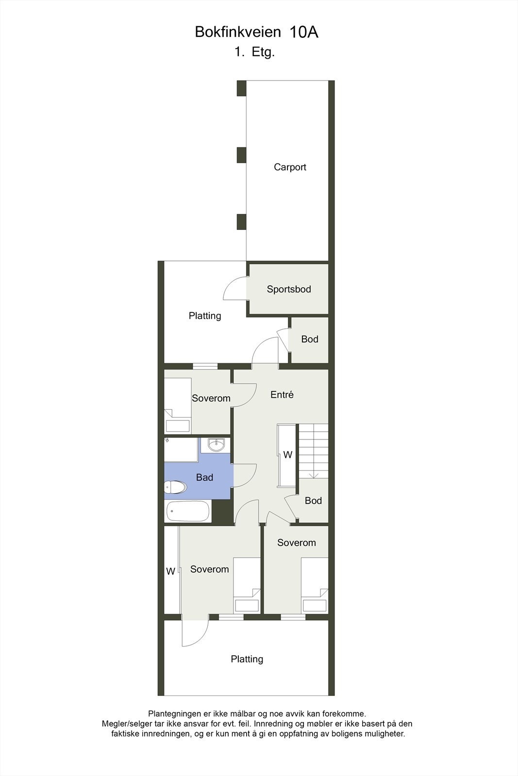 Planskisse 2D - 1.etasje Galleribilde