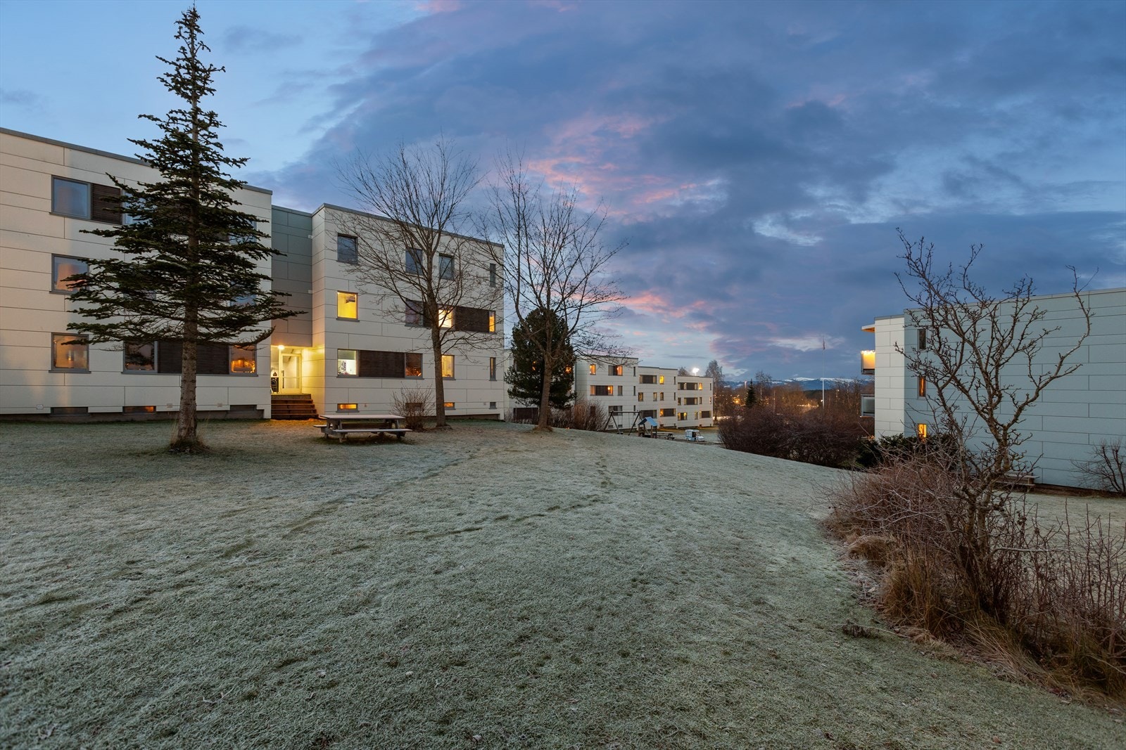 Området har et svært godt kollektivtilbud med hyppige bussavganger til Trondheim sentrum og øvrige studiesteder. Gang- og sykkelstier gir også raske forbindelser til NTNU Dragvoll og Gløshaugen. Galleribilde