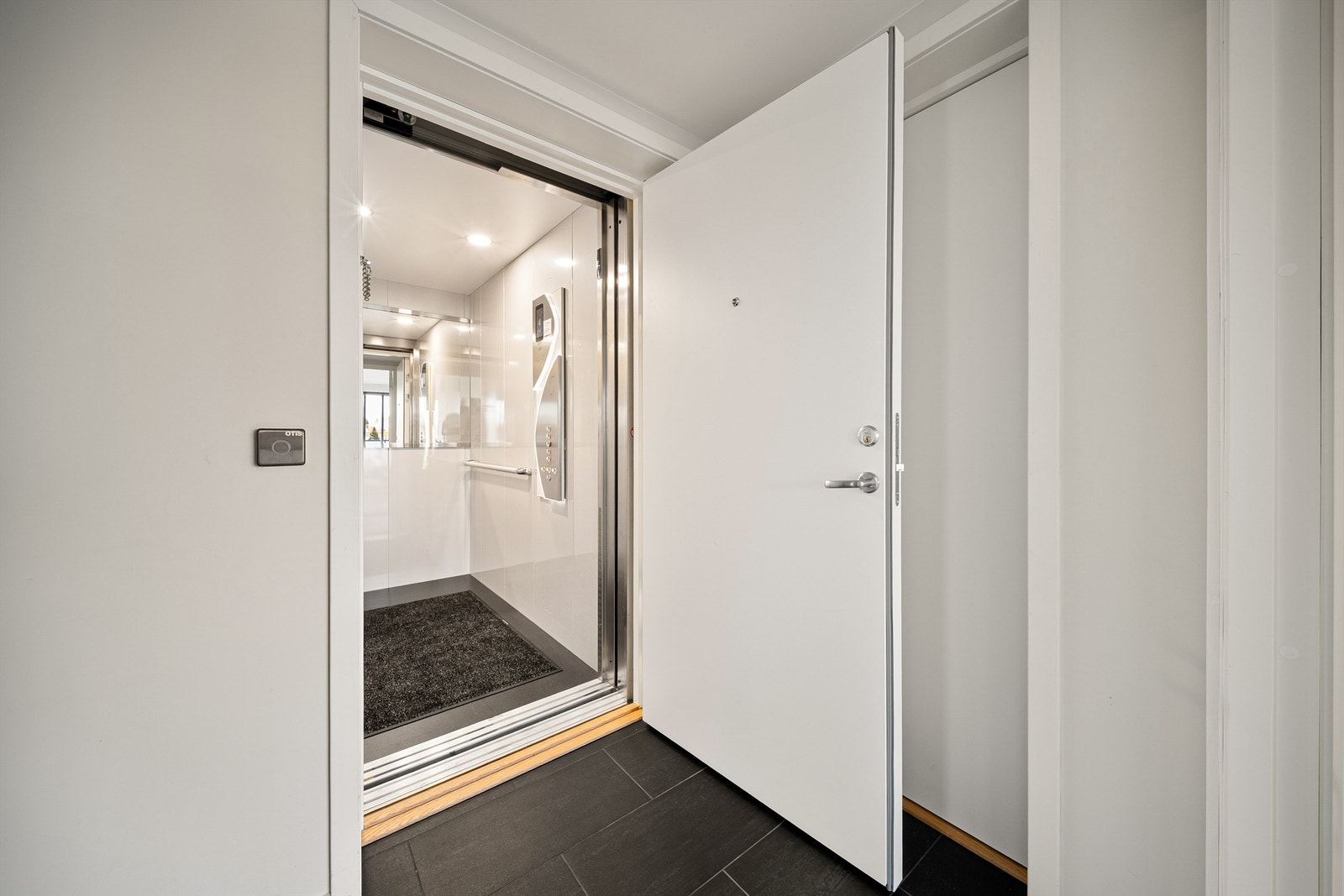 Ta heisen direkte til og fra leilighetens entré. Du trenger ikke gå gjennom felles korridorer. Galleribilde