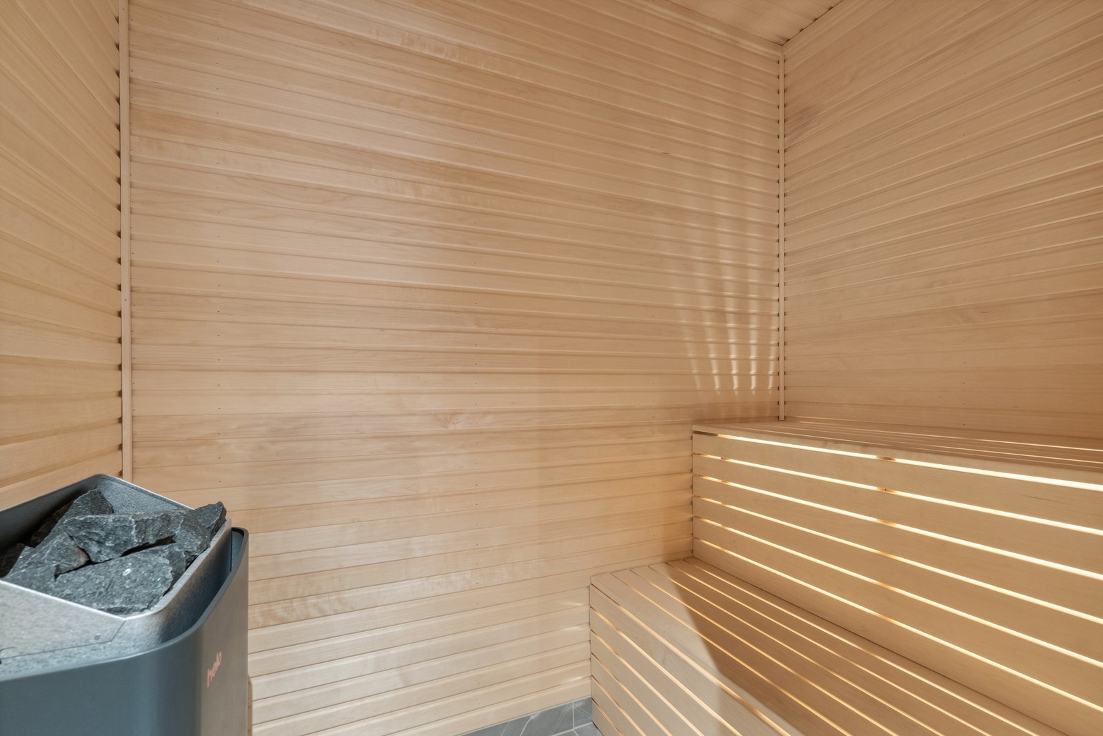 Innbydende badstue for avslapning etter en dag i fjellet. Galleribilde