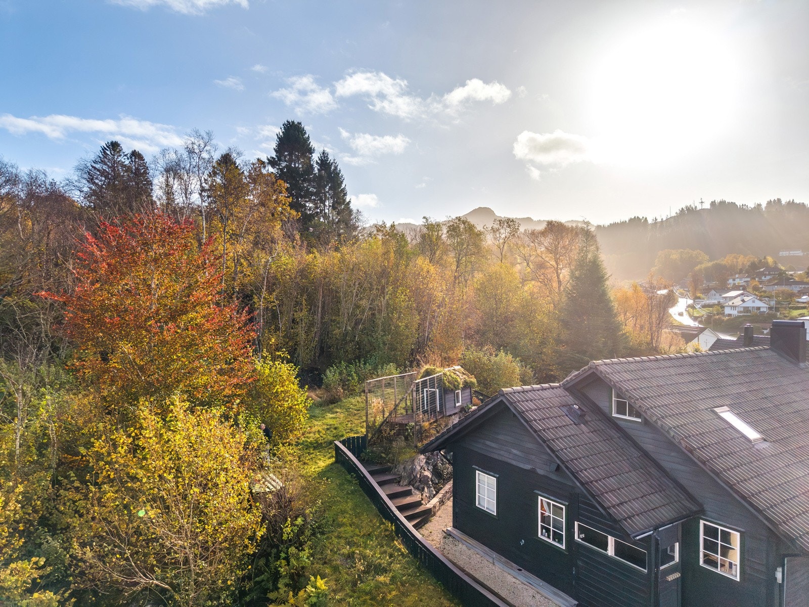 - Tomten ligger fint til i et etablert område hvor det er bygget flere eneboliger - Galleribilde