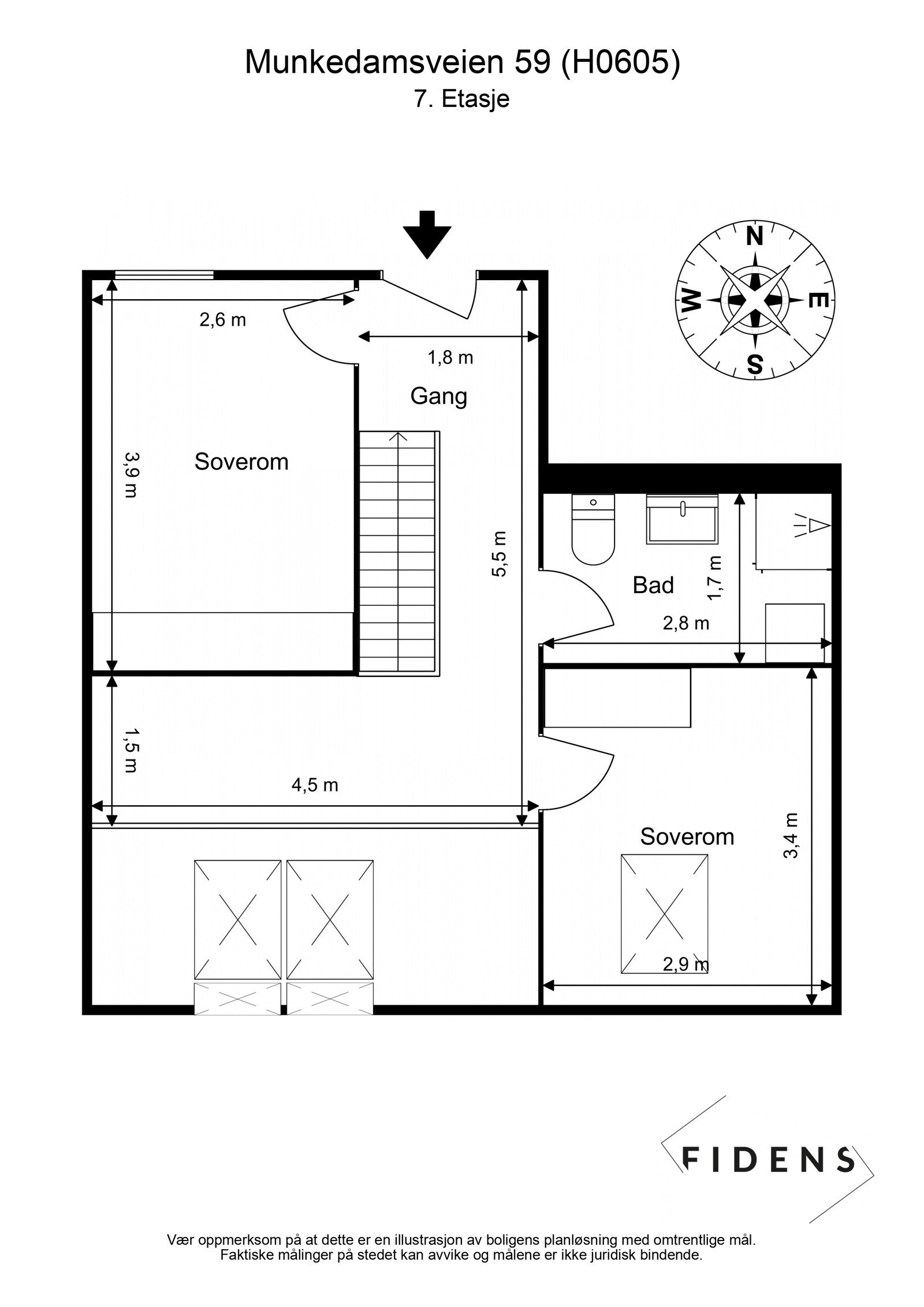 Plantegning - 7. etasje. Galleribilde