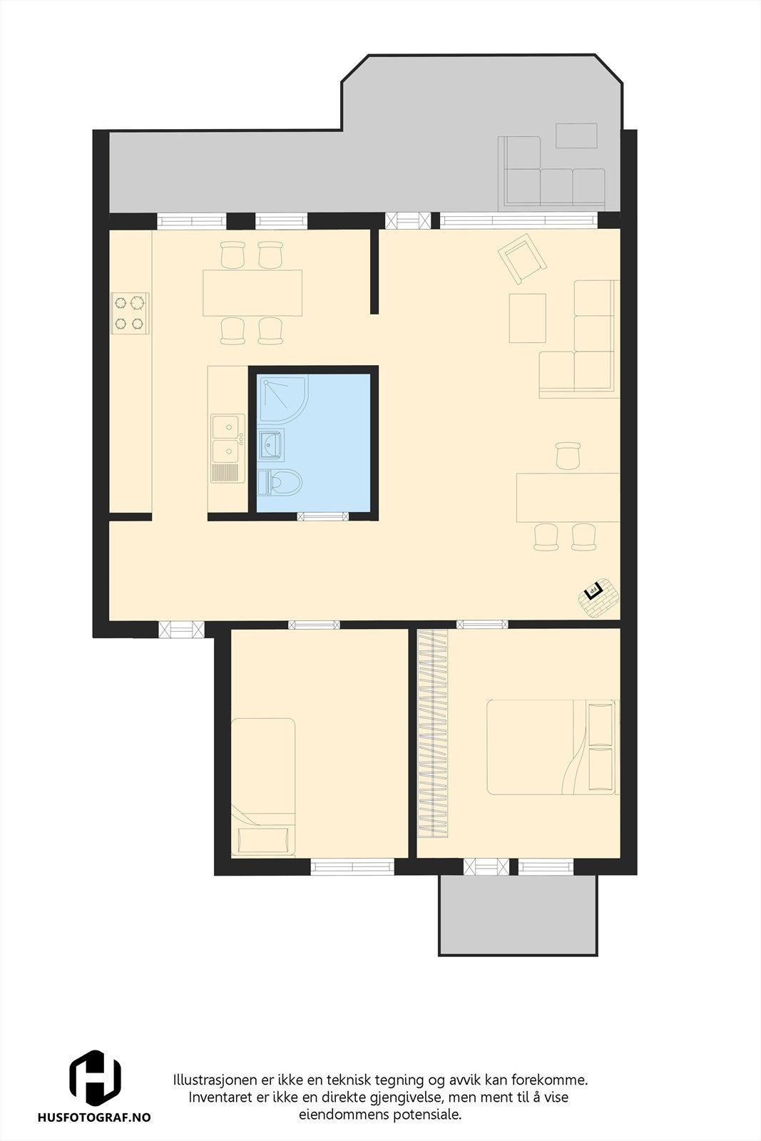 Plantegning 4.etasje. Galleribilde