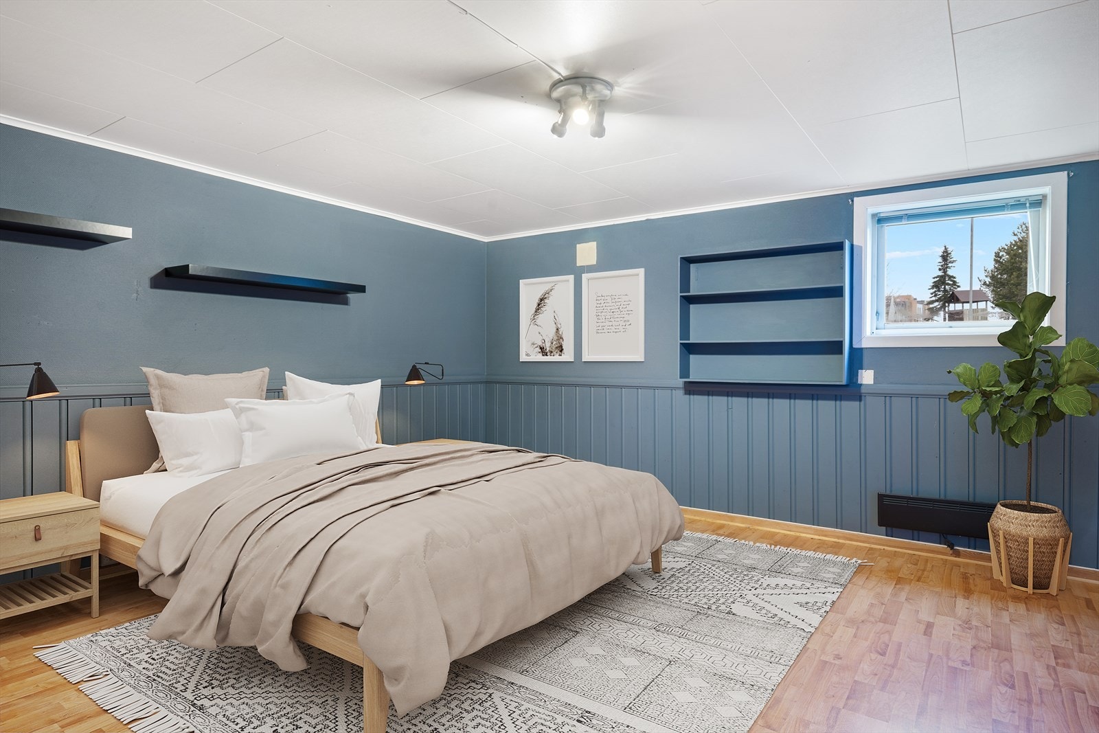 Rom i underetasje - digital møblert rom Galleribilde