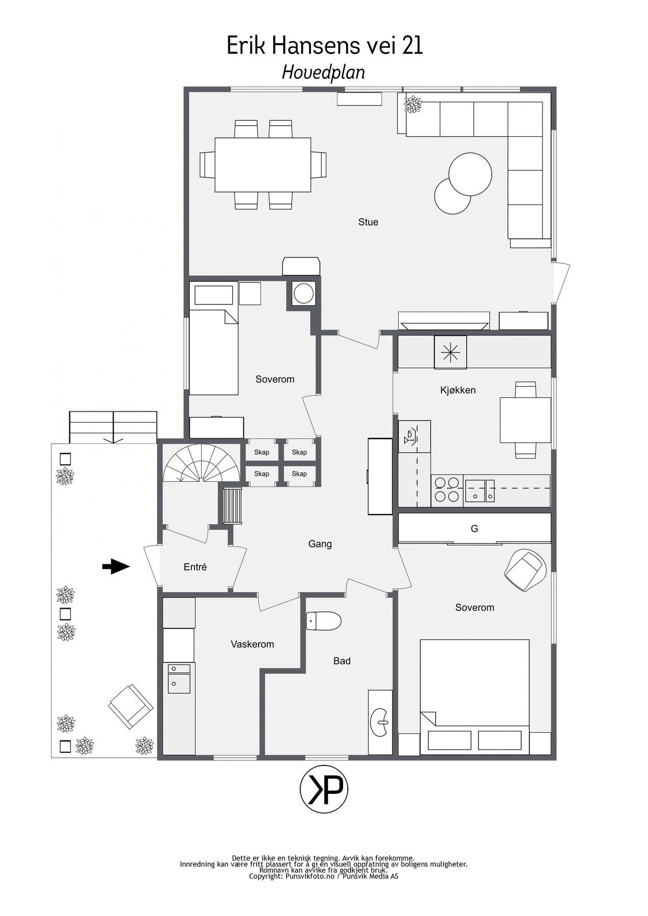 PLantegning - Hovedplan Galleribilde