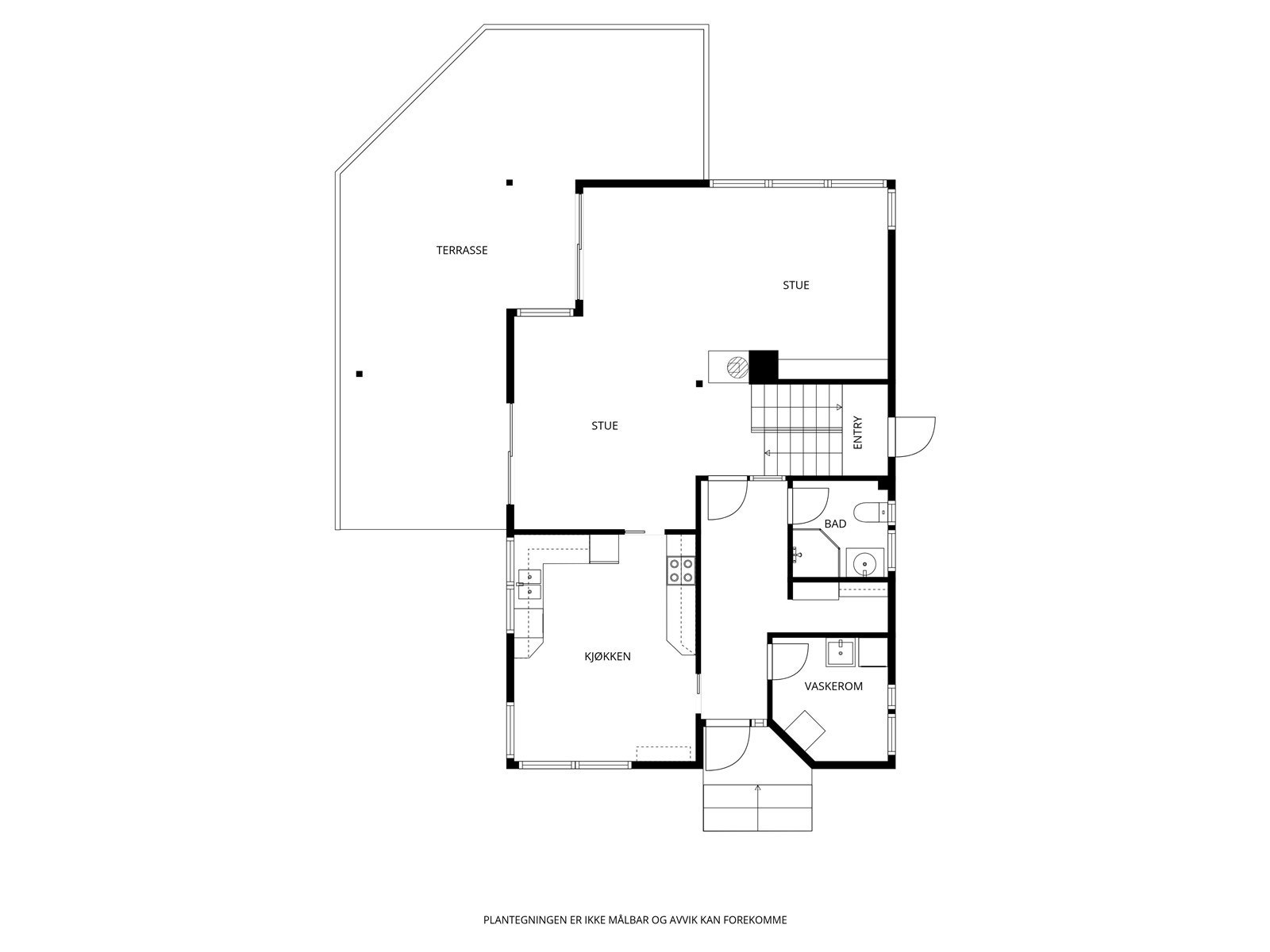 Vi starter med boligen hovedetasje. Galleribilde