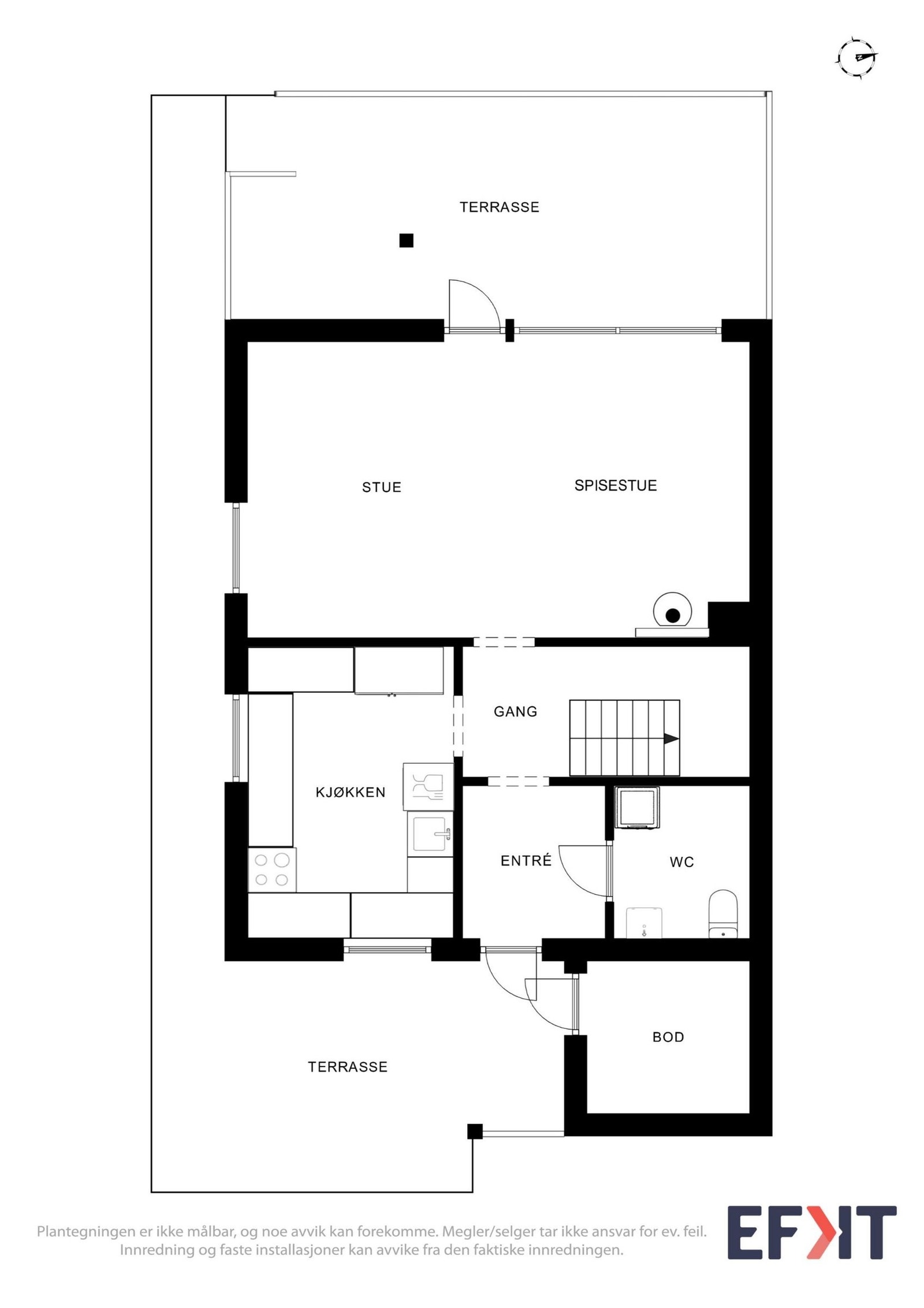 Plantegning 1.etasje Galleribilde