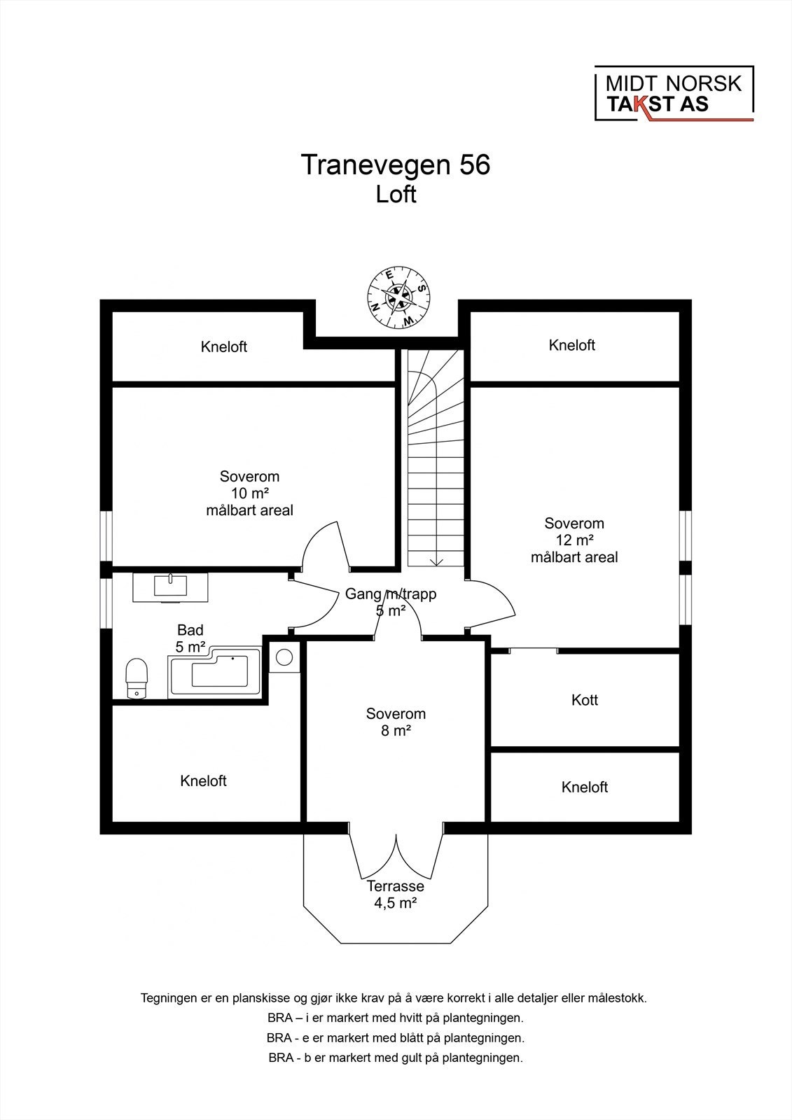 Planskisse enebolig 2. etasje Galleribilde