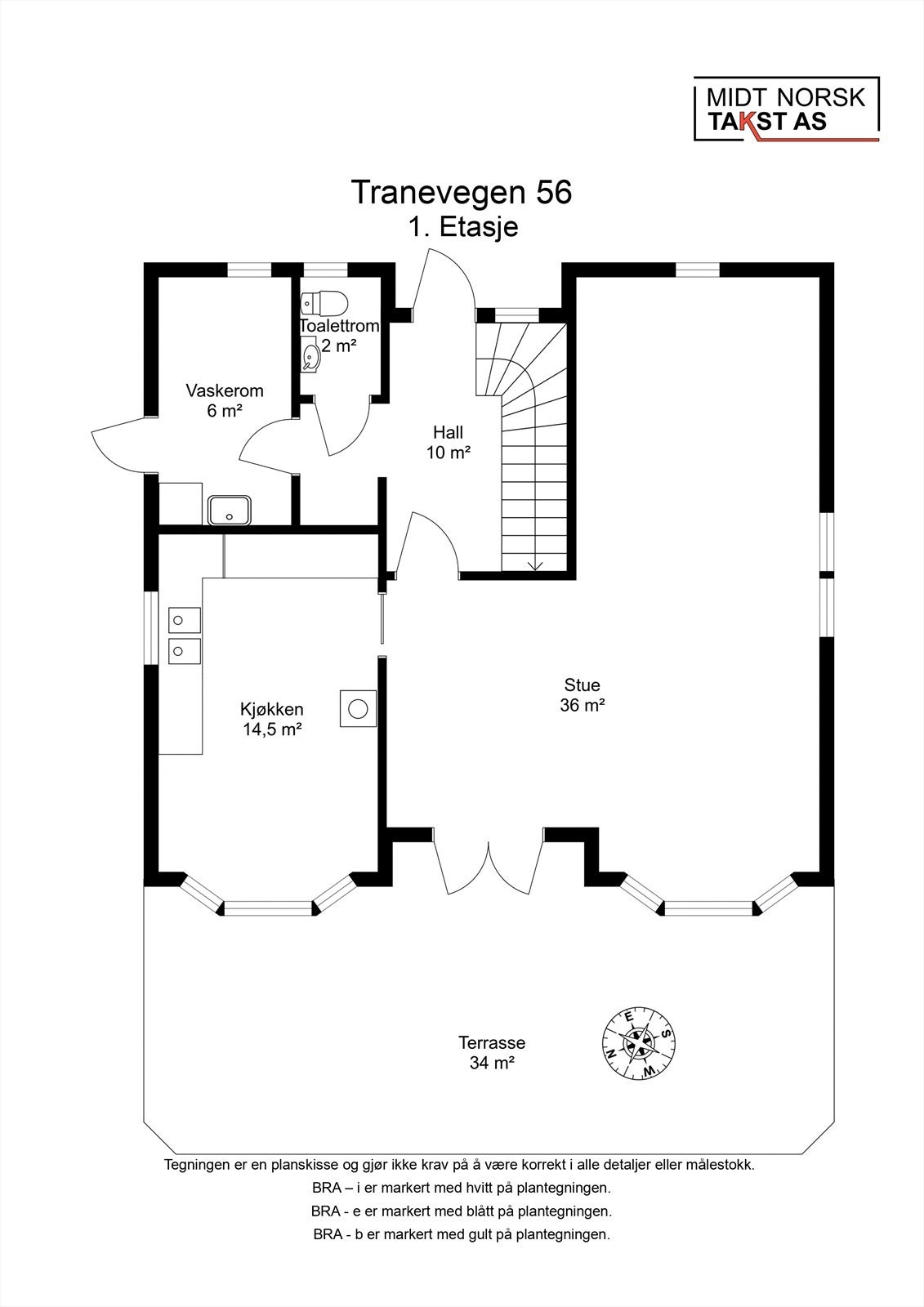 Planskisse enebolig 1. etasje Galleribilde