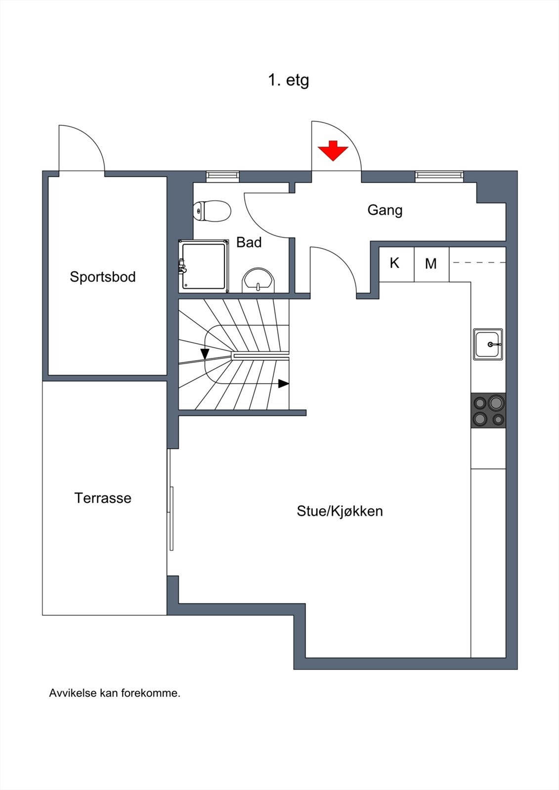 Planskisse 1.etasje. Galleribilde