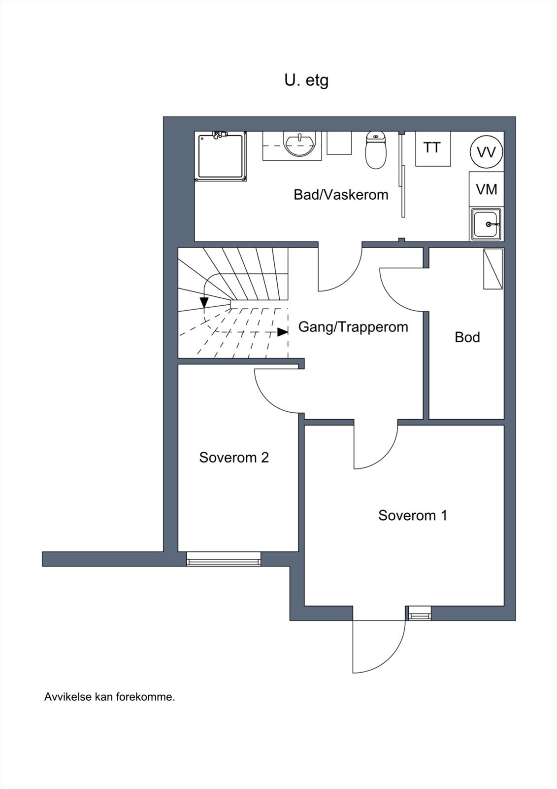 Planskisse underetasje. Galleribilde