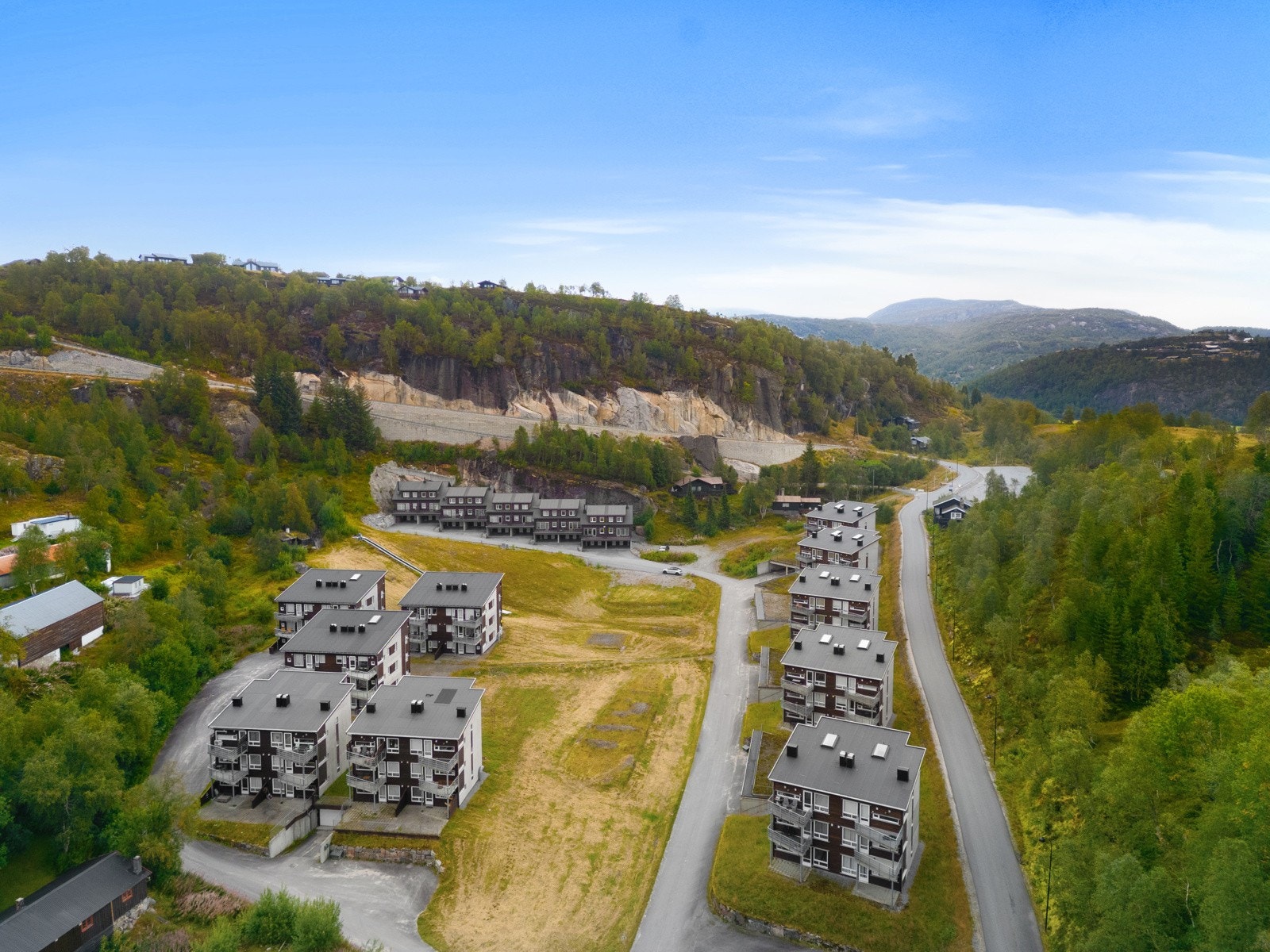 Dronebilde fra området Galleribilde