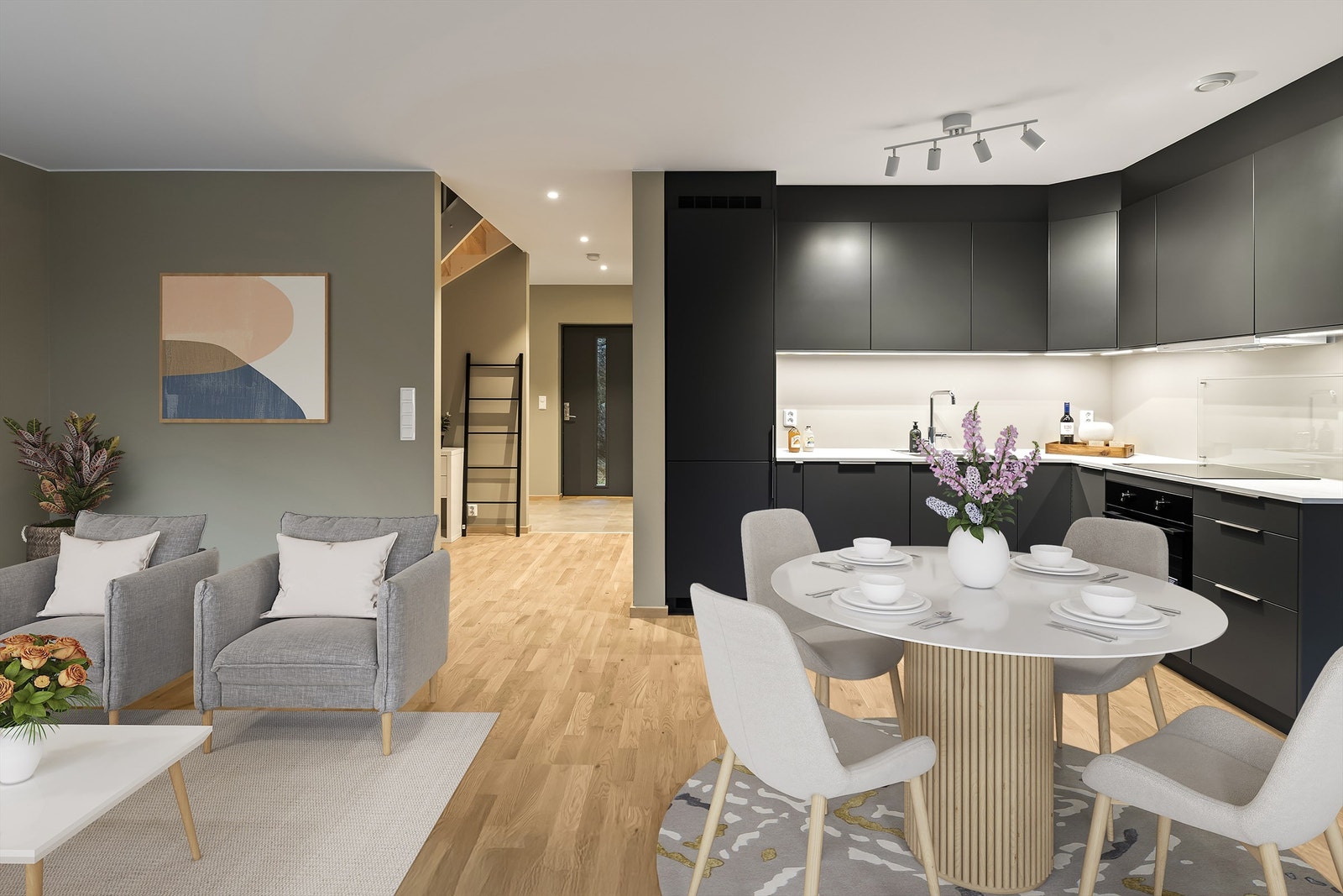 Godt med skap og benkeplass. Galleribilde