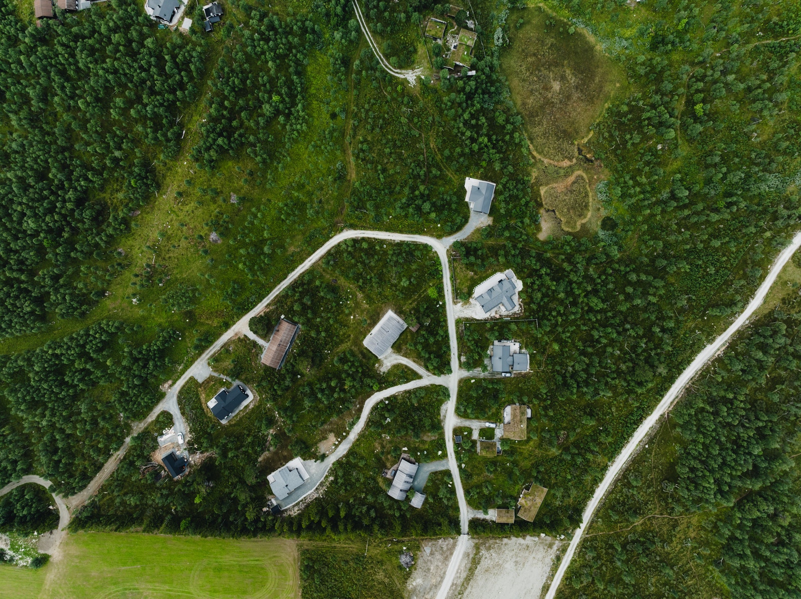 Dronebilde fra tomteområdet Galleribilde