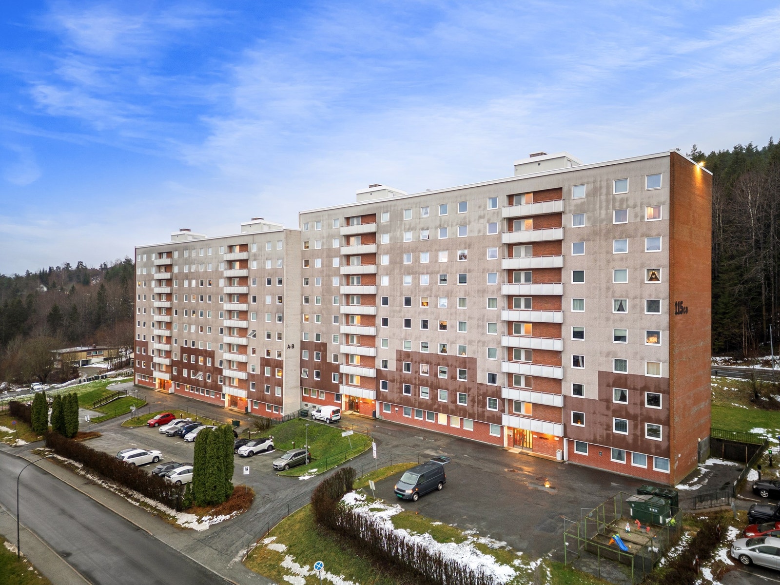 Leiligheten har en fin beliggenhet i høyblokk
Foto: Ole Thorgeir Solheim Thoresen Galleribilde