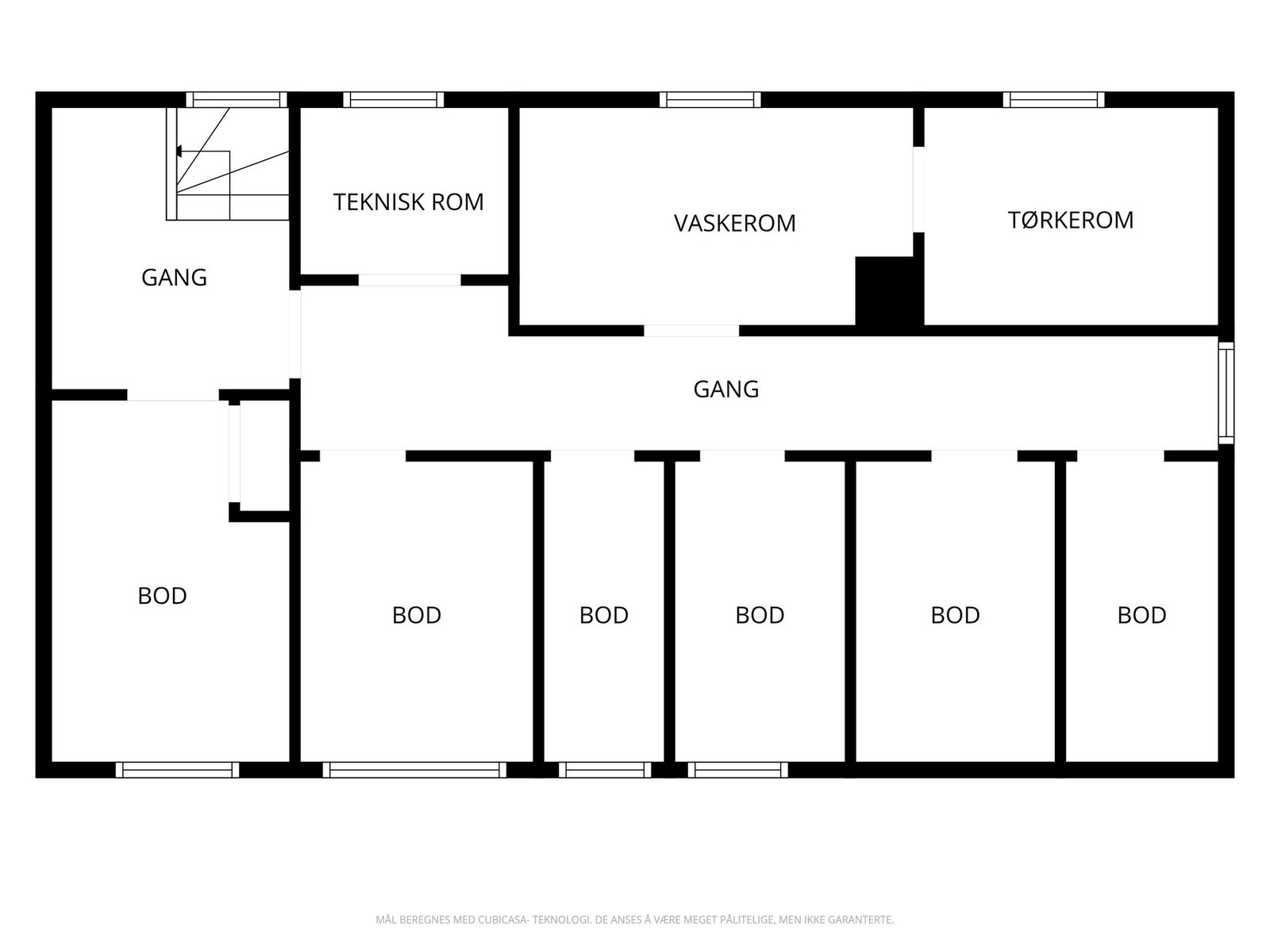 Plantegning kjeller. Galleribilde