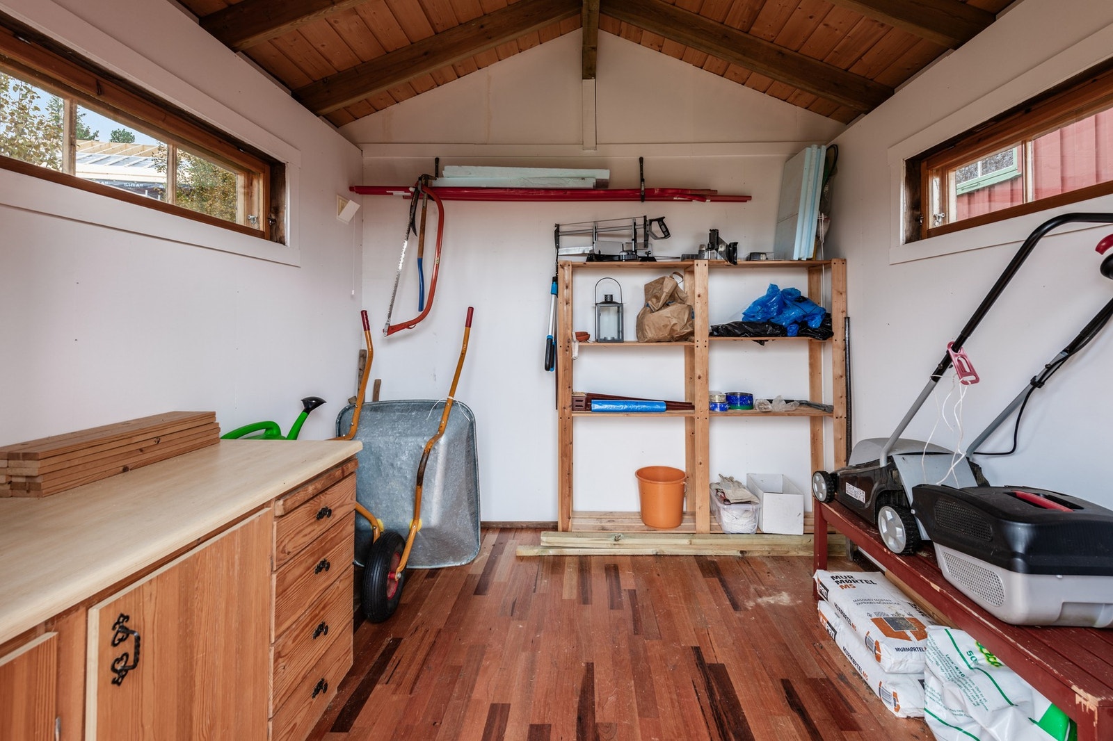 Gode lagringsmuligheter i uthus. Galleribilde