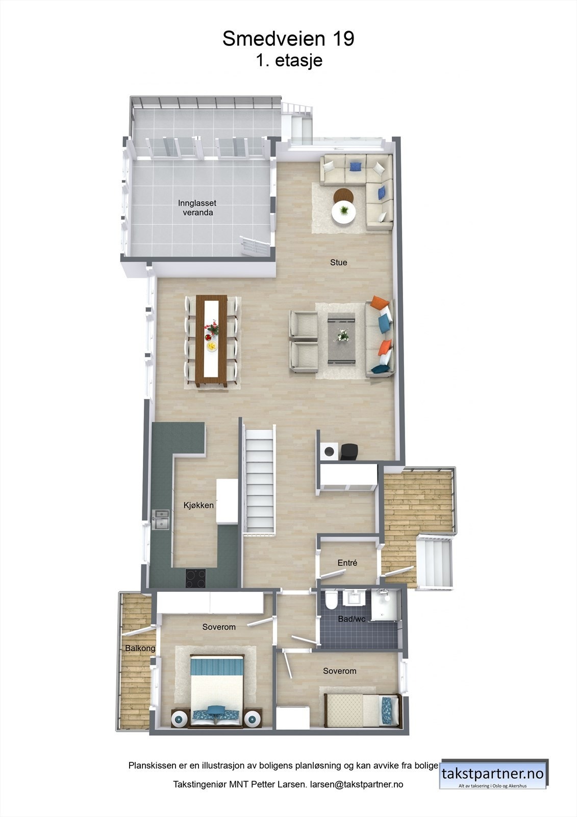 Plantegning 1. etasje Galleribilde