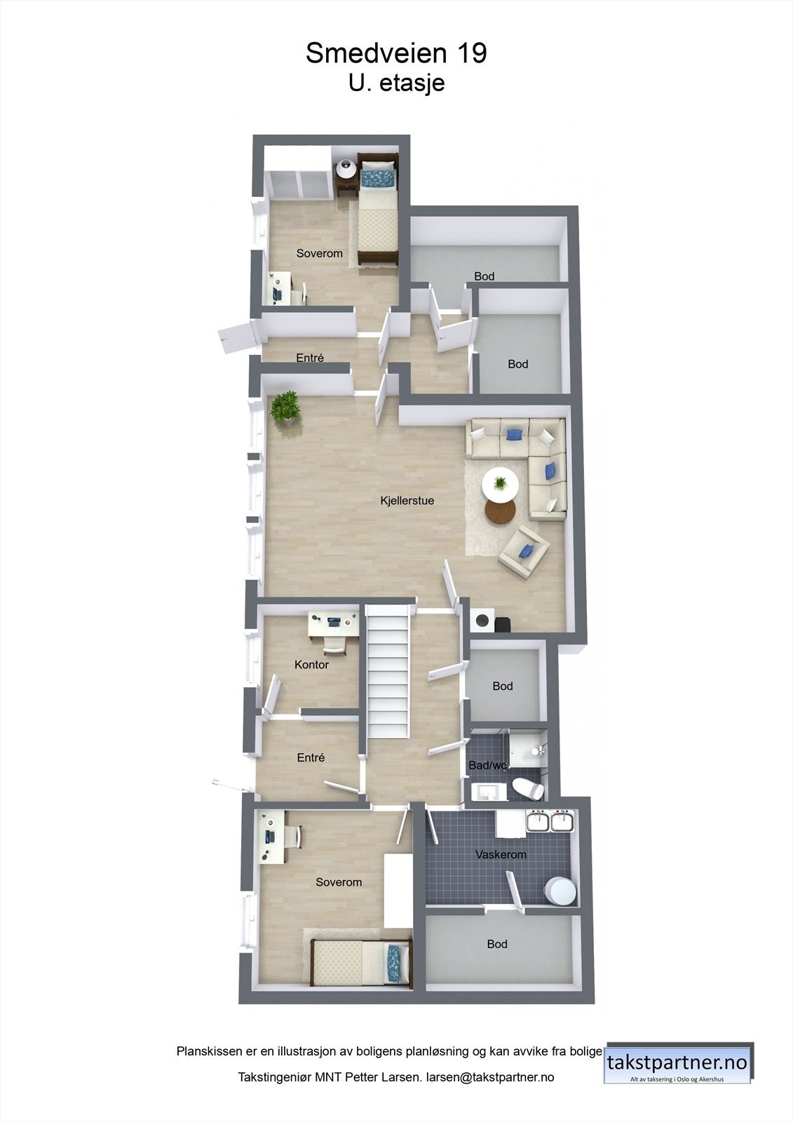 Plantegning underetasje Galleribilde