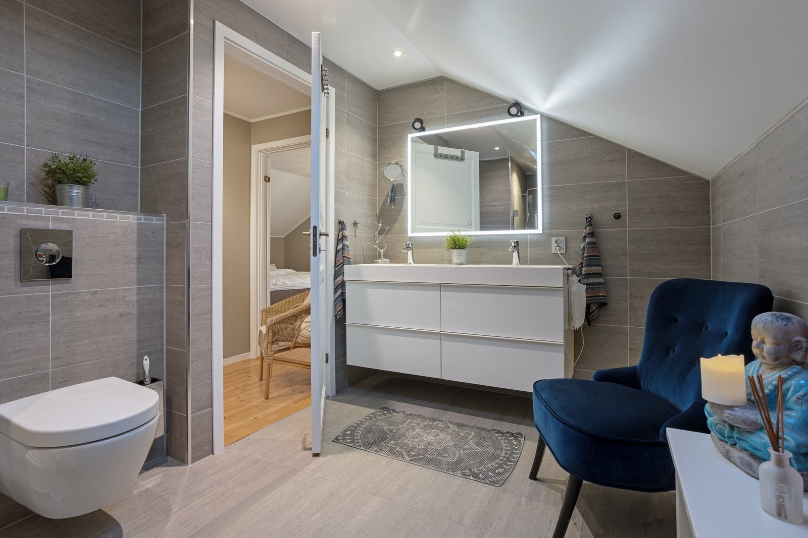 Badet i 2.etg ble pusset opp i 2018/19. Galleribilde