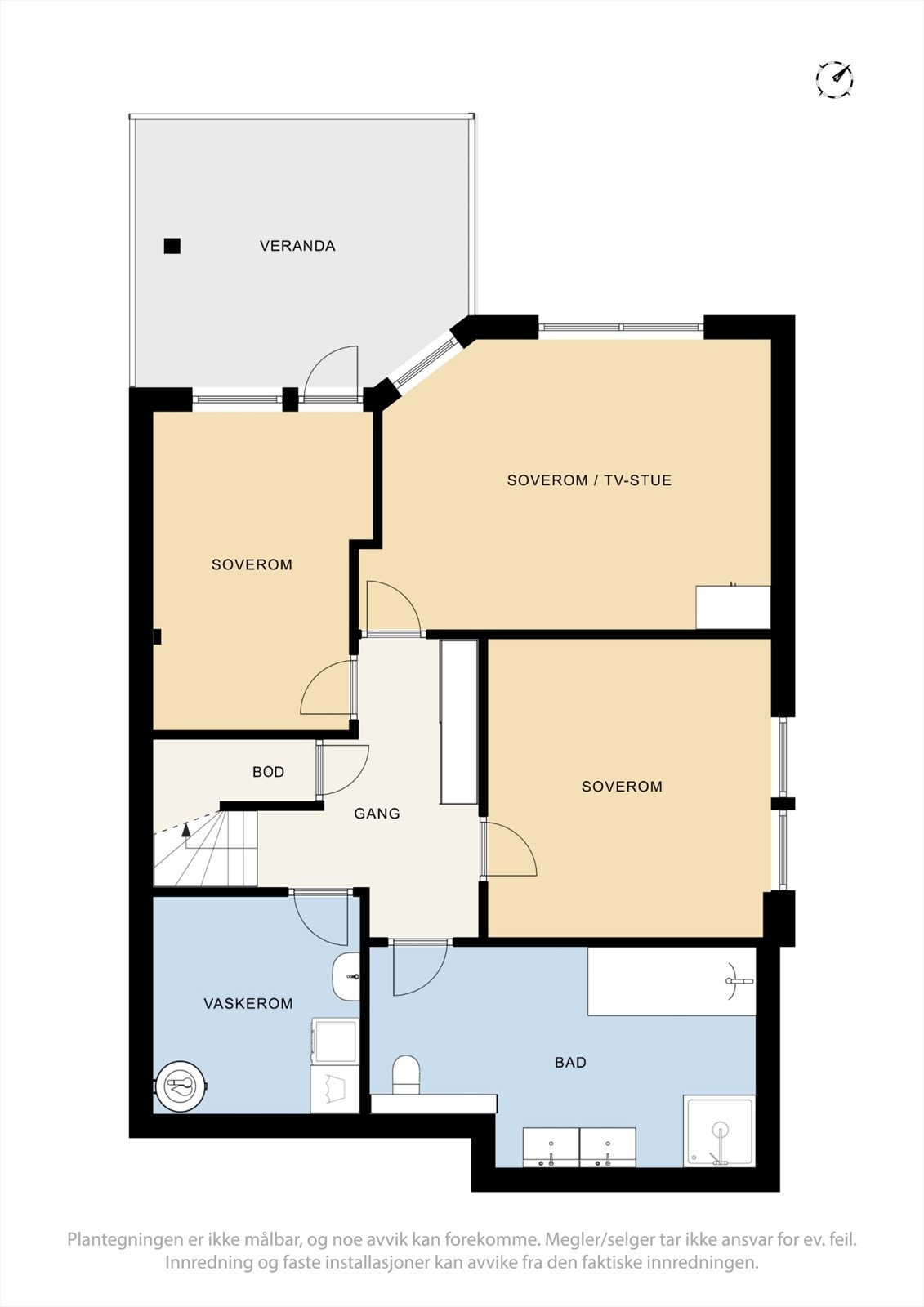 Plantegning u-etg. Galleribilde