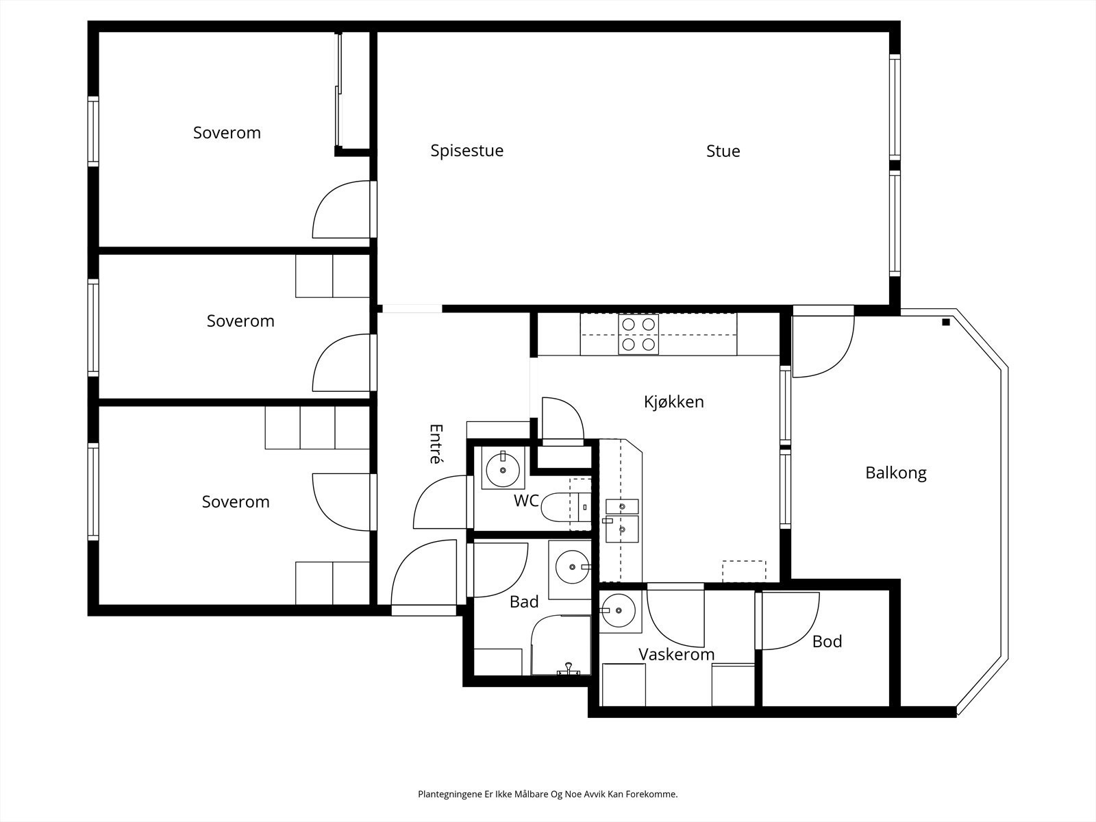 Ta en titt på planskissen og gjør deg kjent med romfordelingen! Galleribilde