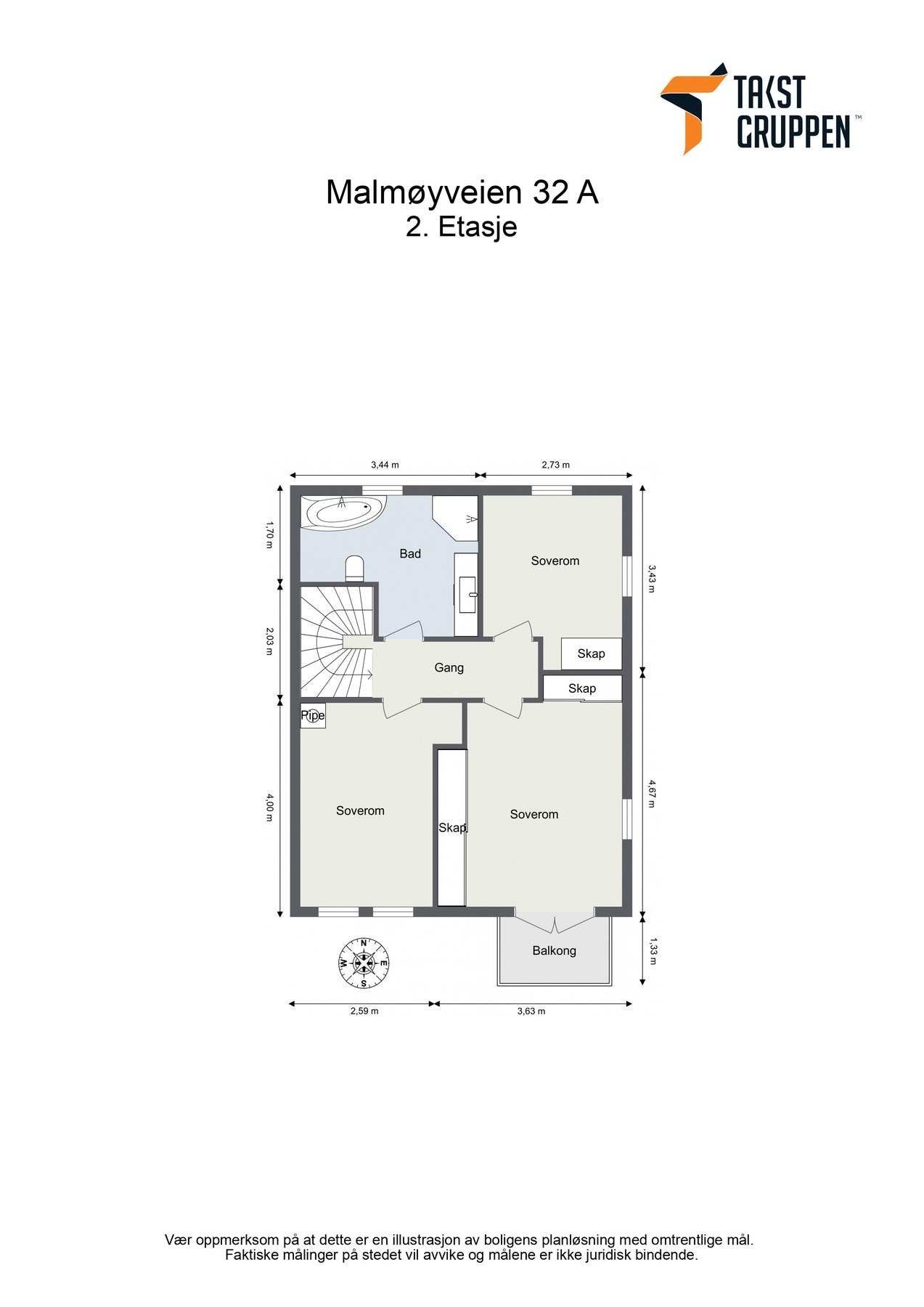 Plantegning 2.etasje Galleribilde