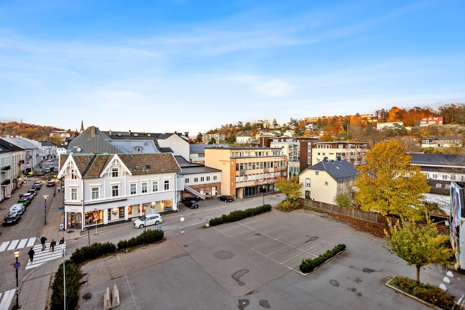 Utsikten fra balkongen Galleribilde