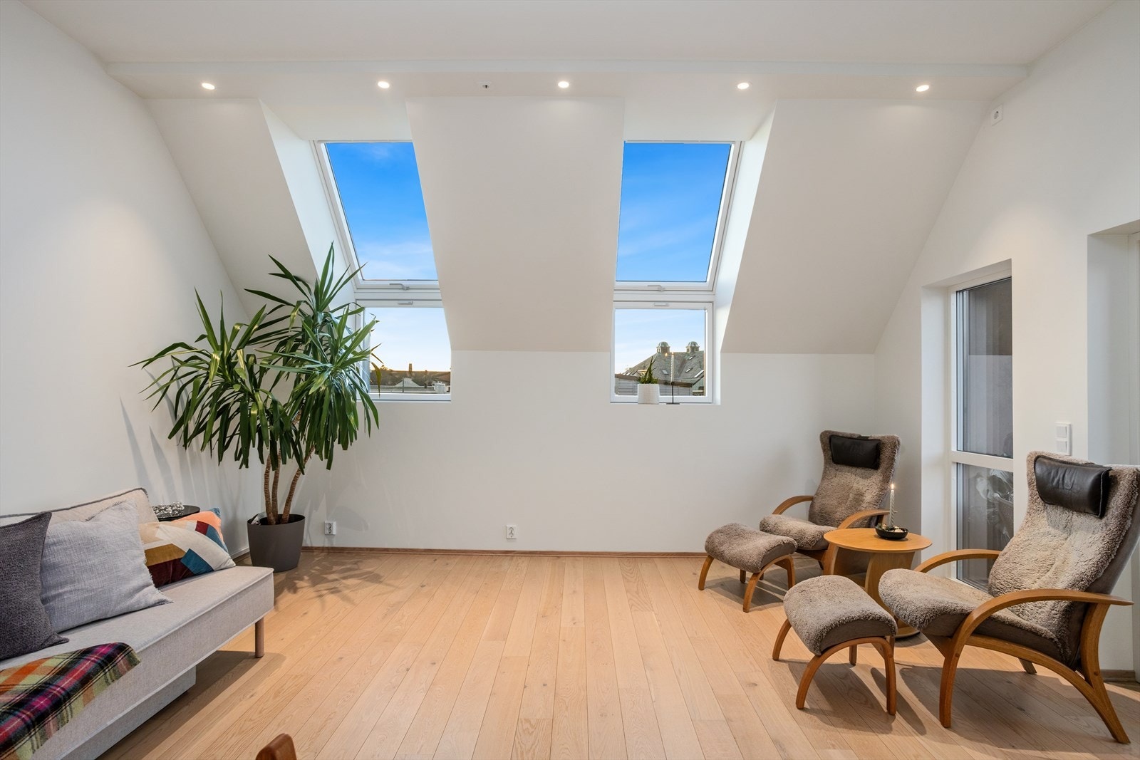 En lettstelt leilighet med alt på en flate Galleribilde